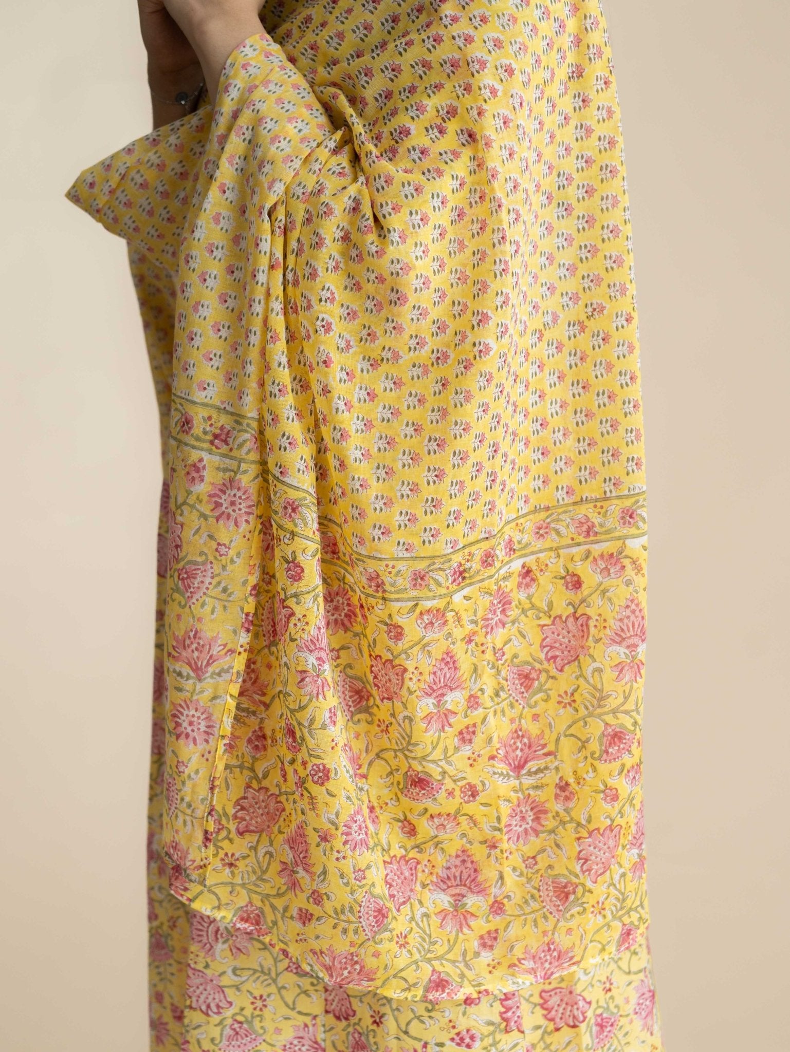 Rutvi Cotton Block Printed A-Line Suit Set - AINA