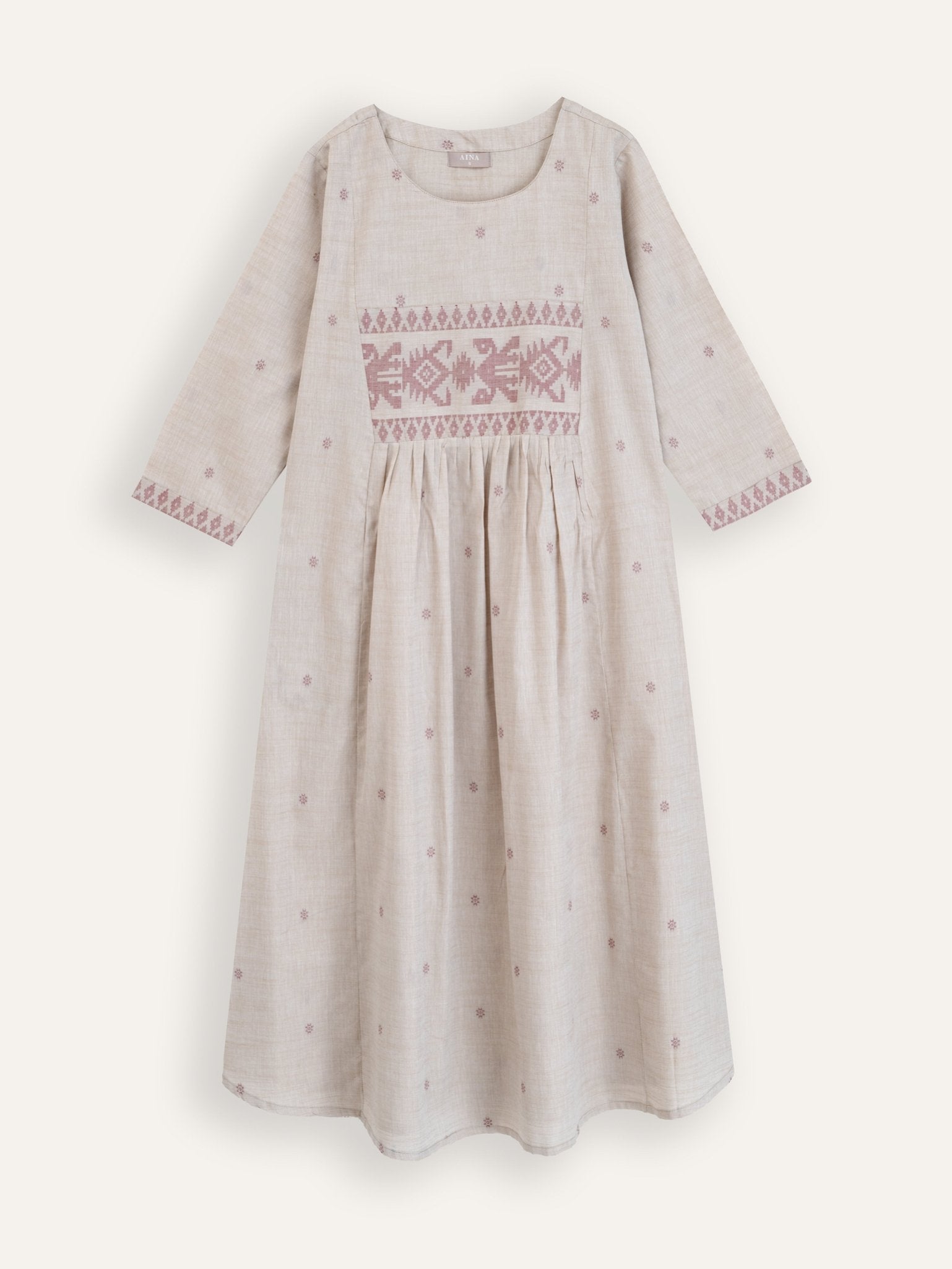 Sameeha Cotton Jamdani A - Line Kurta - AINA