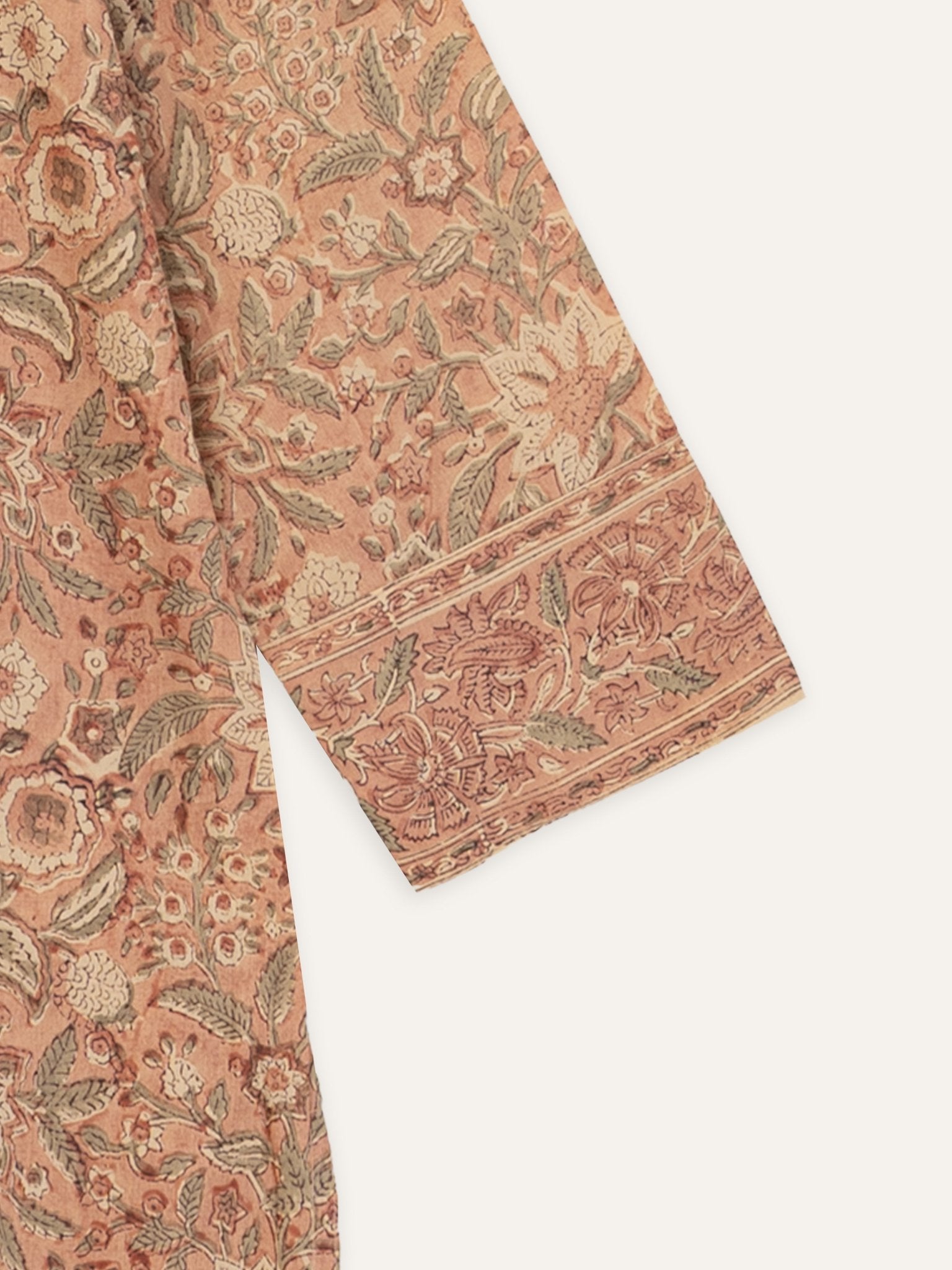 Saneeha Cotton Block Printed Straight Kurta - AINA