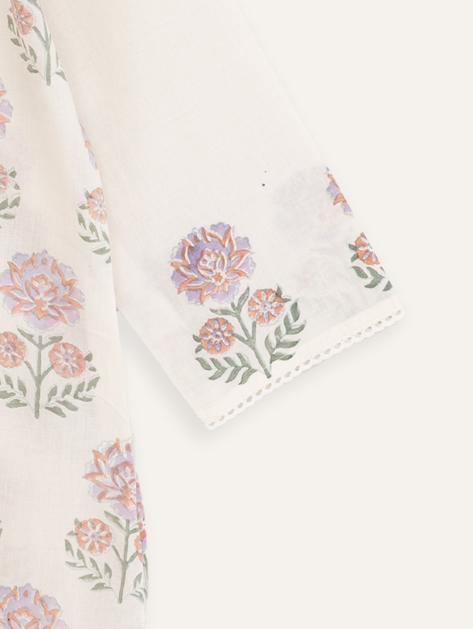 Sanija Cotton Block Printed Straight Kurta - AINA