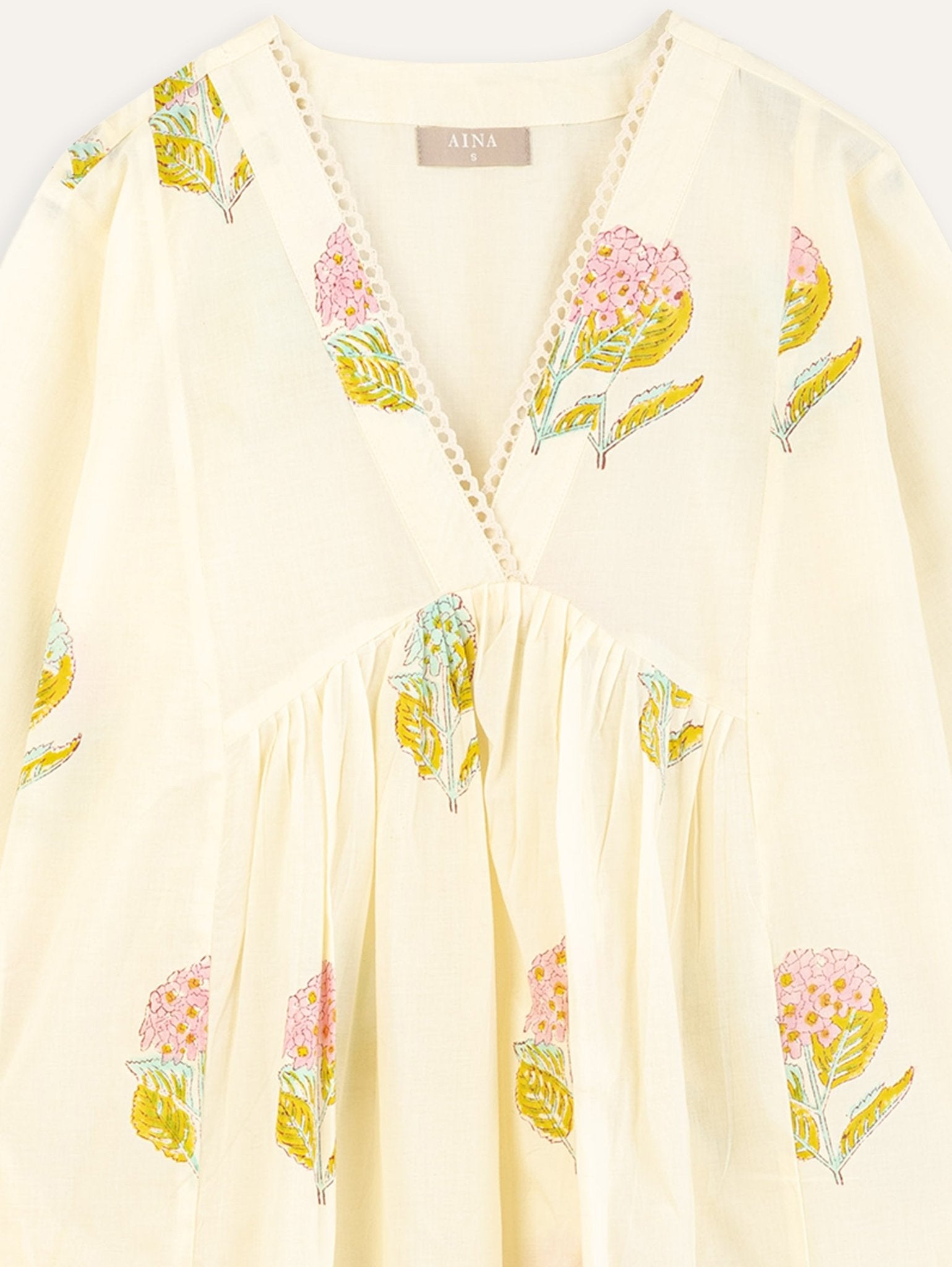 Sayah Cotton Block Printed A - Line Kurta - AINA