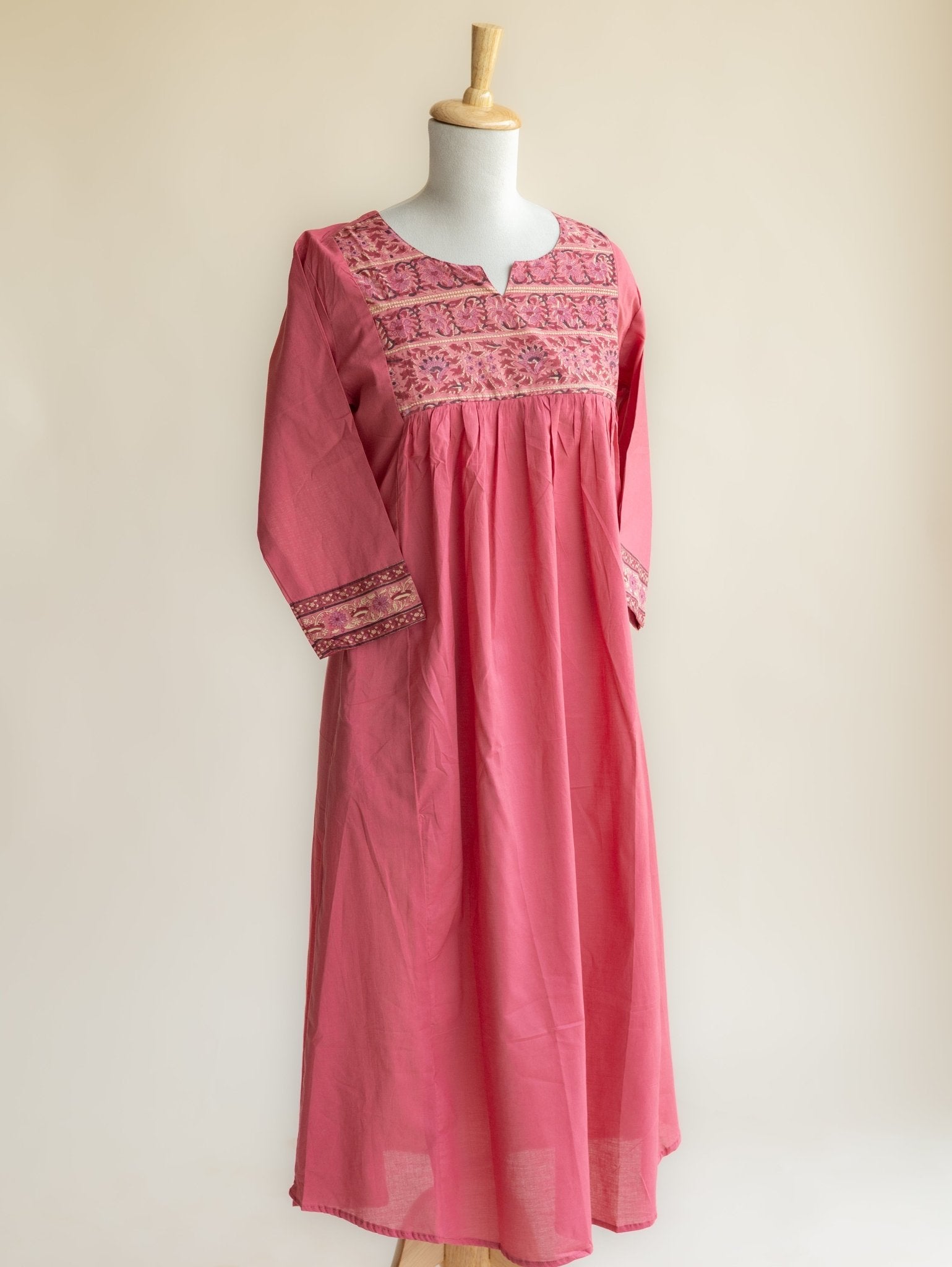 Shahza Cotton Plain A - Line Kurta - AINA