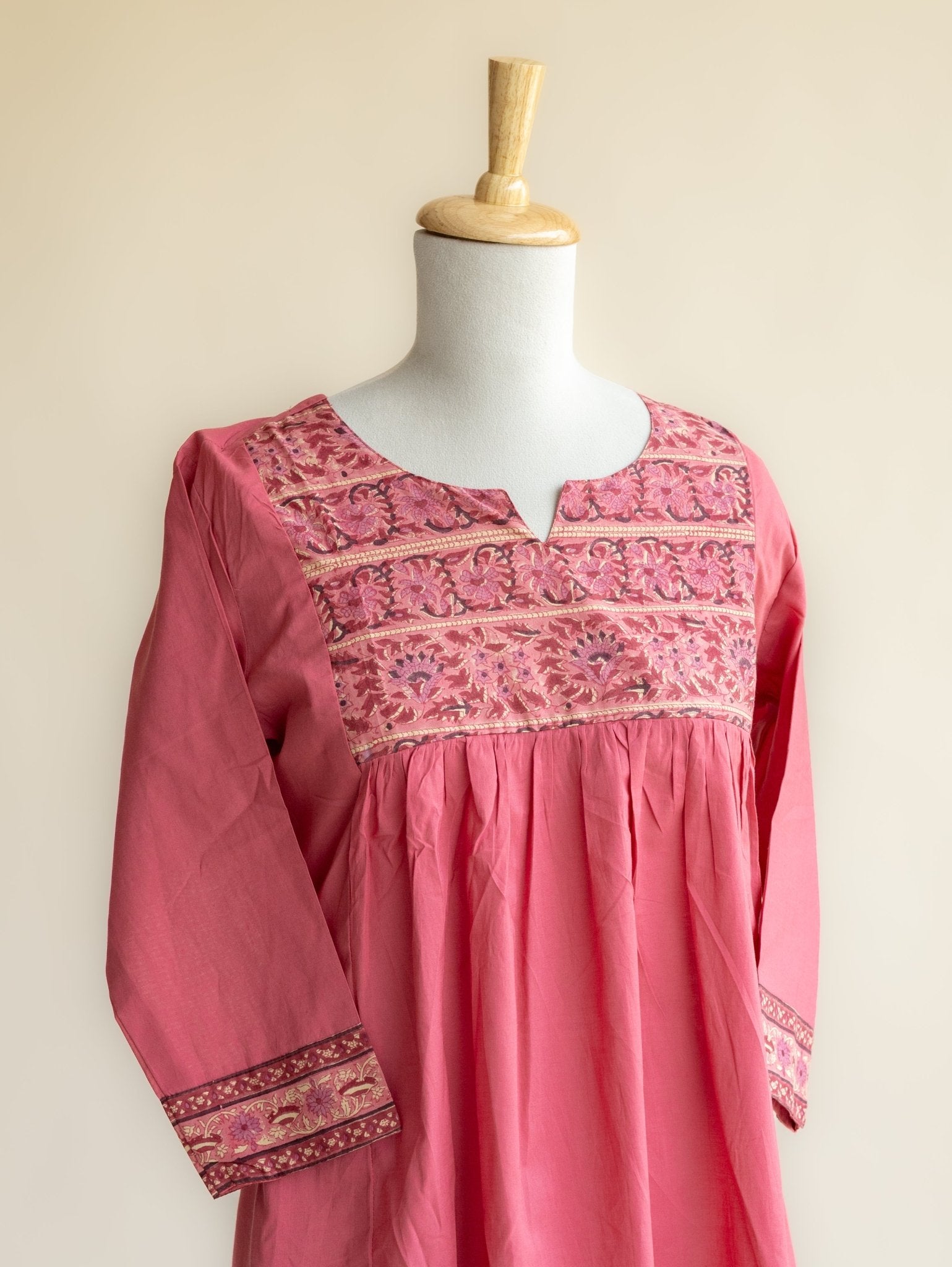 Shahza Cotton Plain A - Line Kurta - AINA