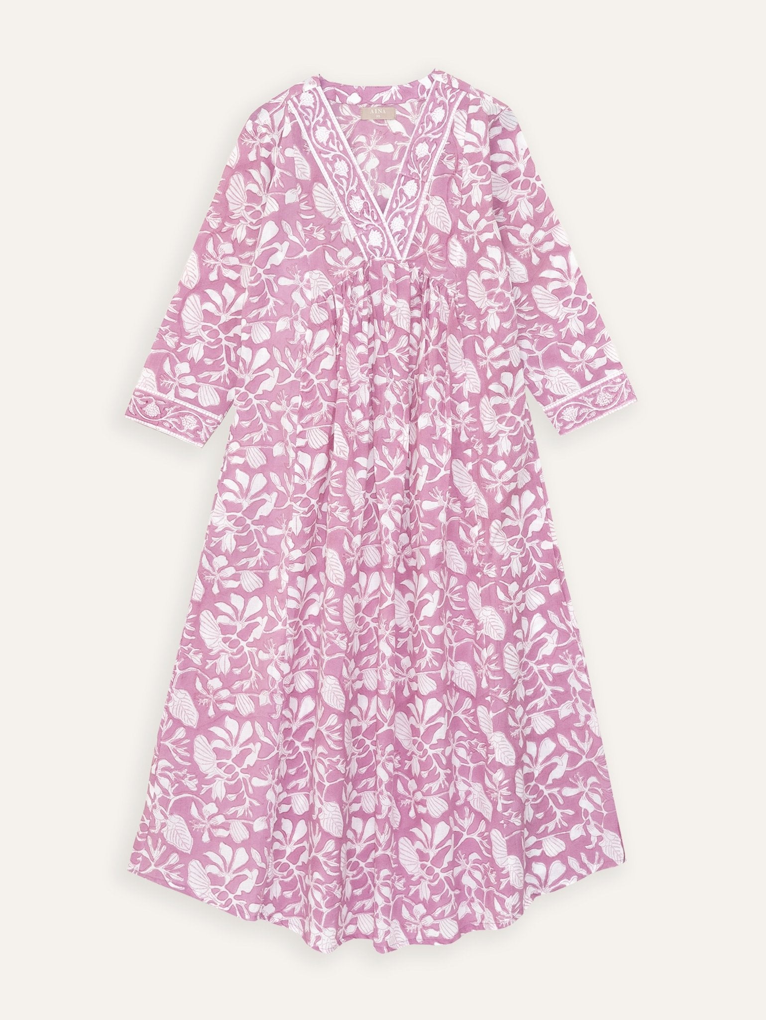Shamika Cotton Block Printed A - Line Kurta - AINA