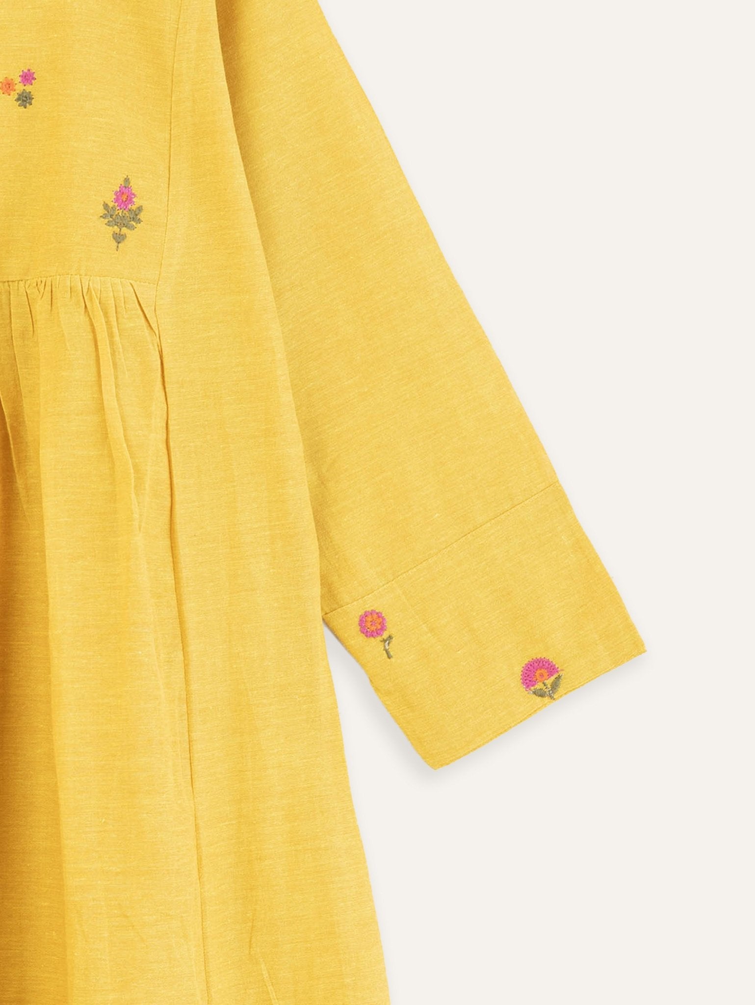 Sharon Cotton Embroidered A - line Kurta - AINA
