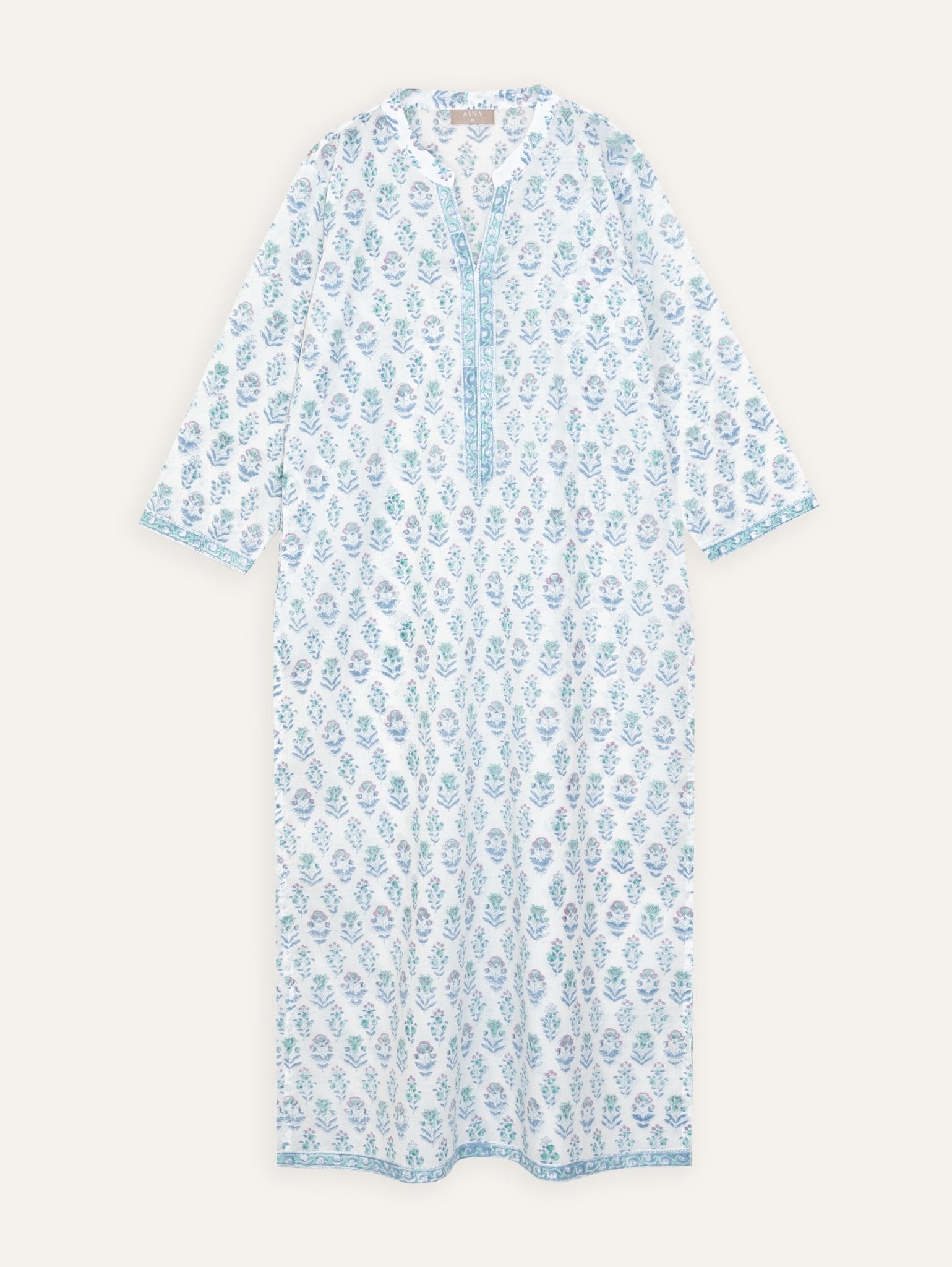 Sheryl Cotton Block Printed Straight Kurta - AINA