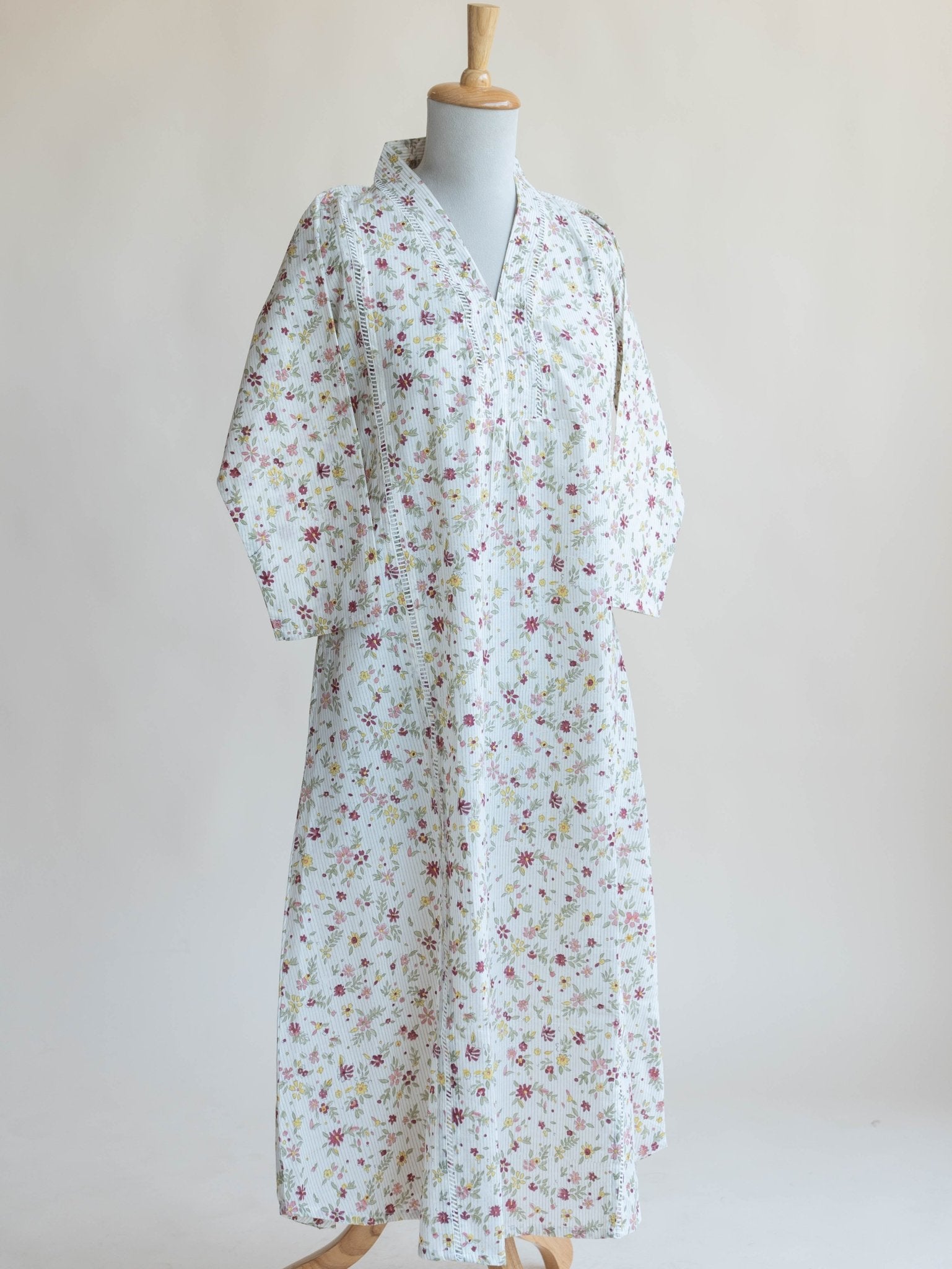 Shezin Cotton Block Printed A - Line Kurta - AINA