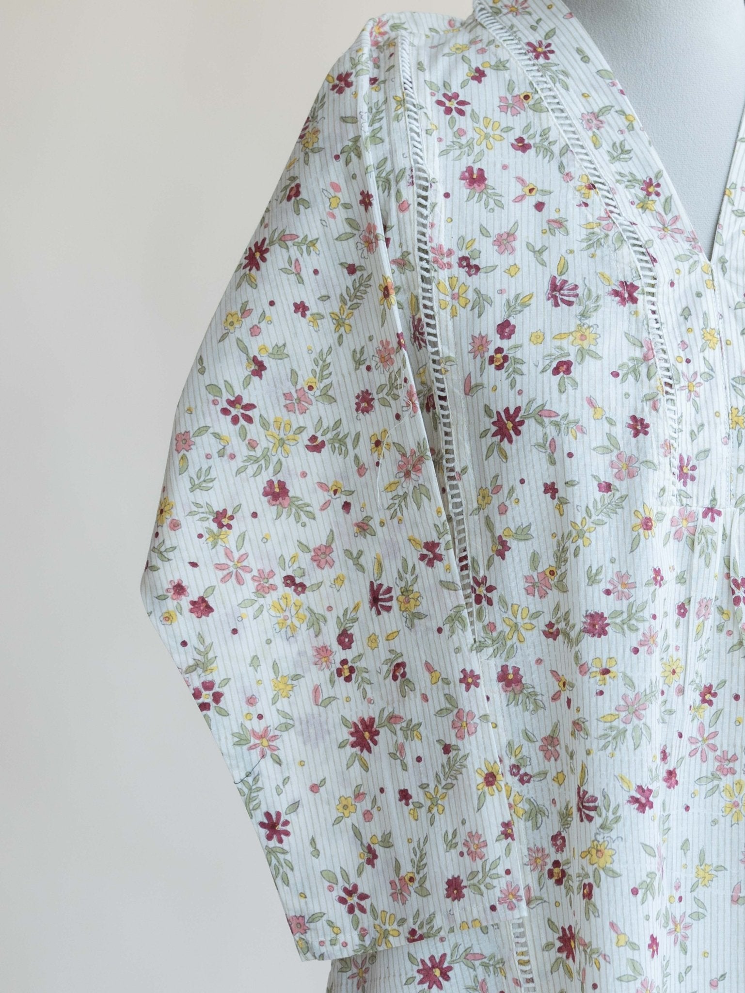 Shezin Cotton Block Printed A - Line Kurta - AINA