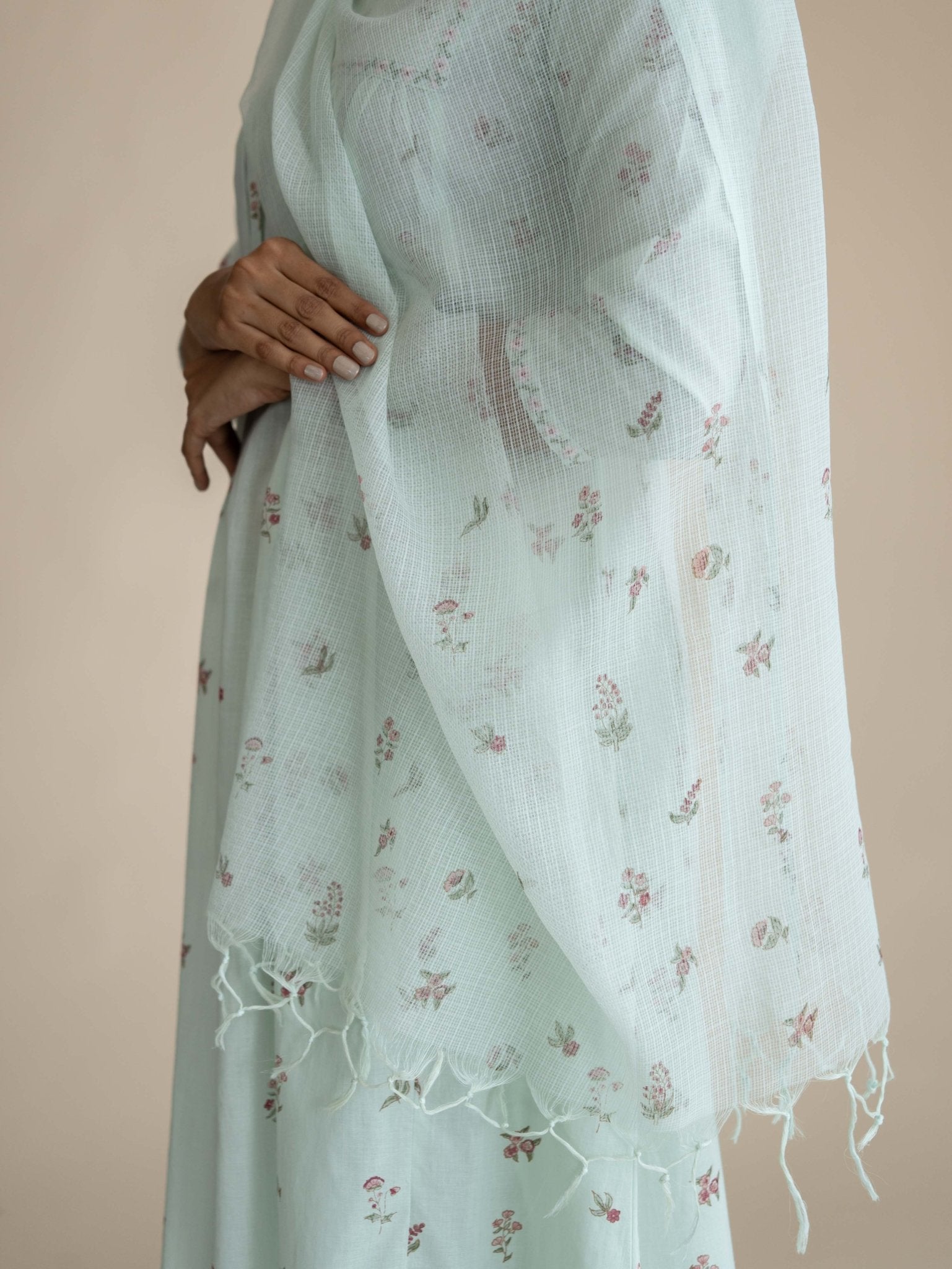 Simreet Cotton Block Printed A - Line Suit Set - AINA