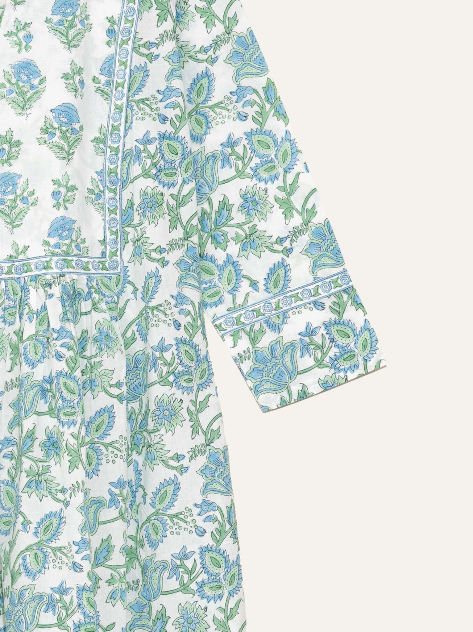 Sitara Cotton Block Printed A - Line Kurta - AINA