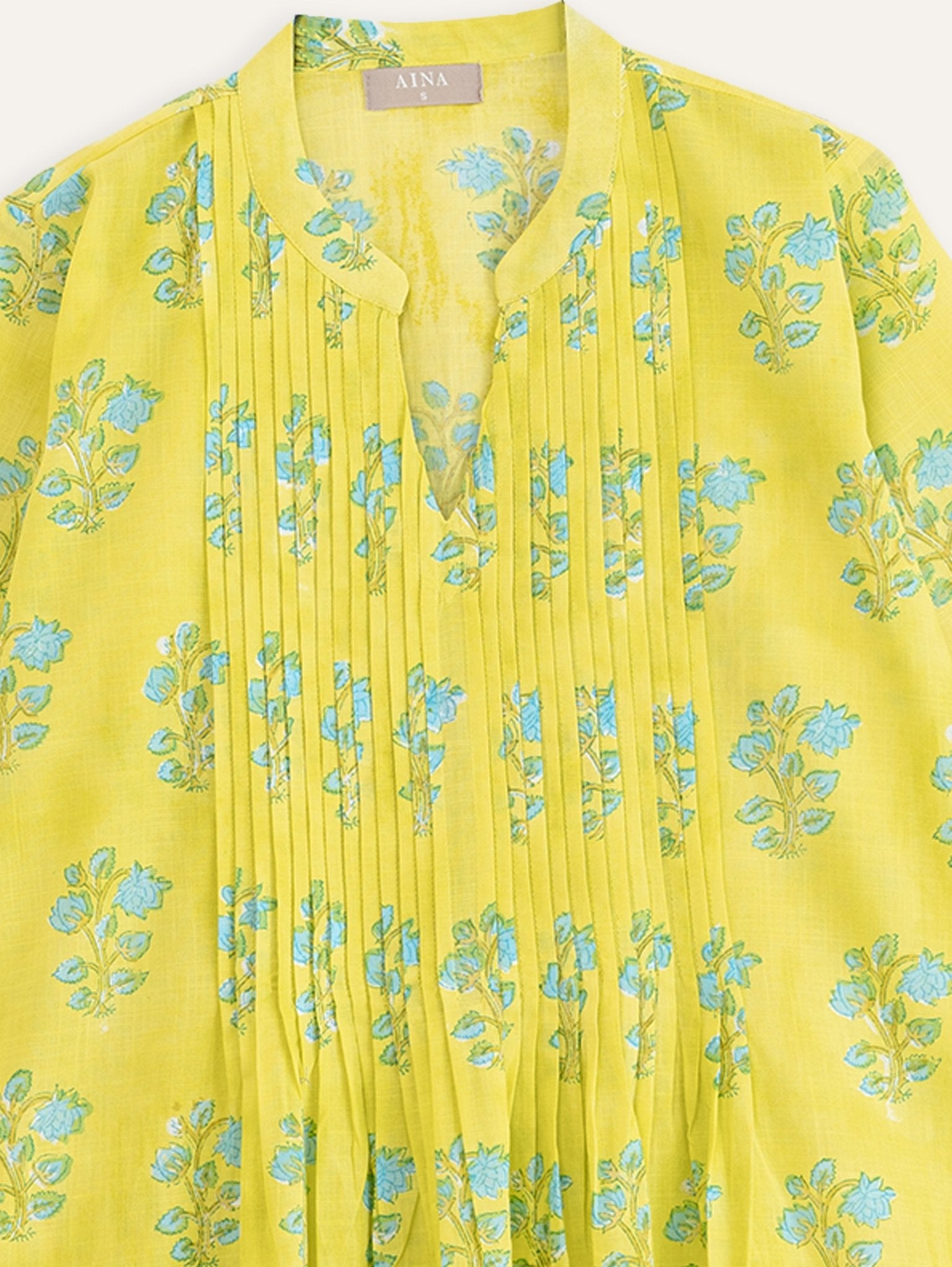 Sonam Cotton Block Printed A - Line Kurta - AINA