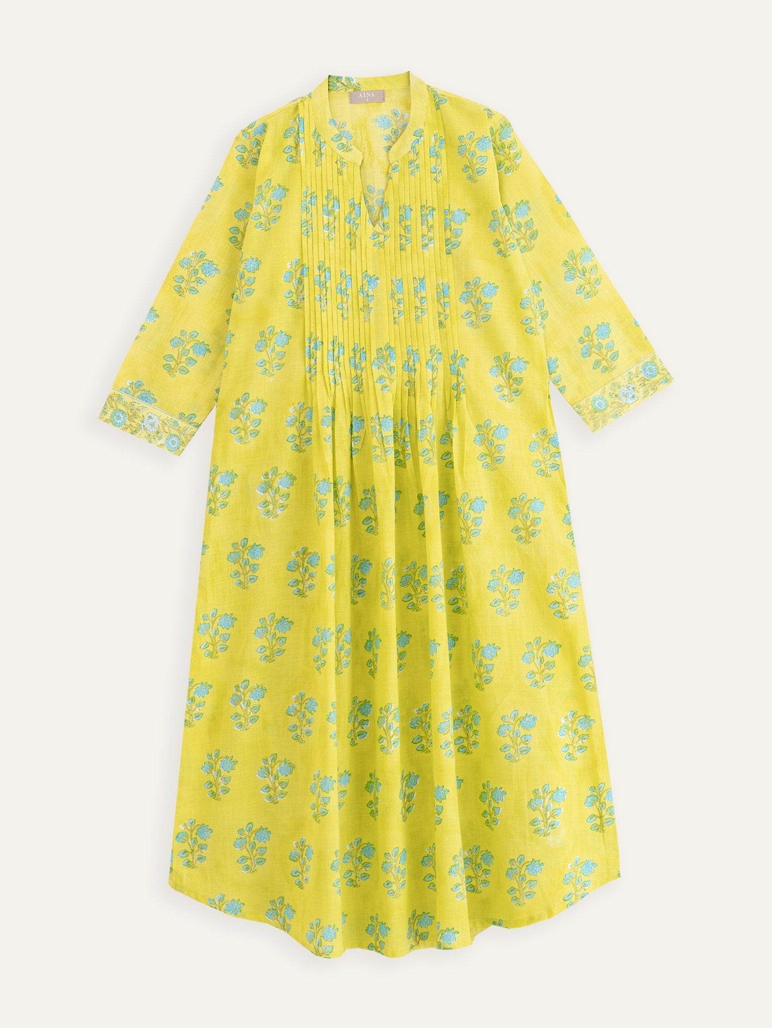 Sonam Cotton Block Printed A - Line Kurta - AINA