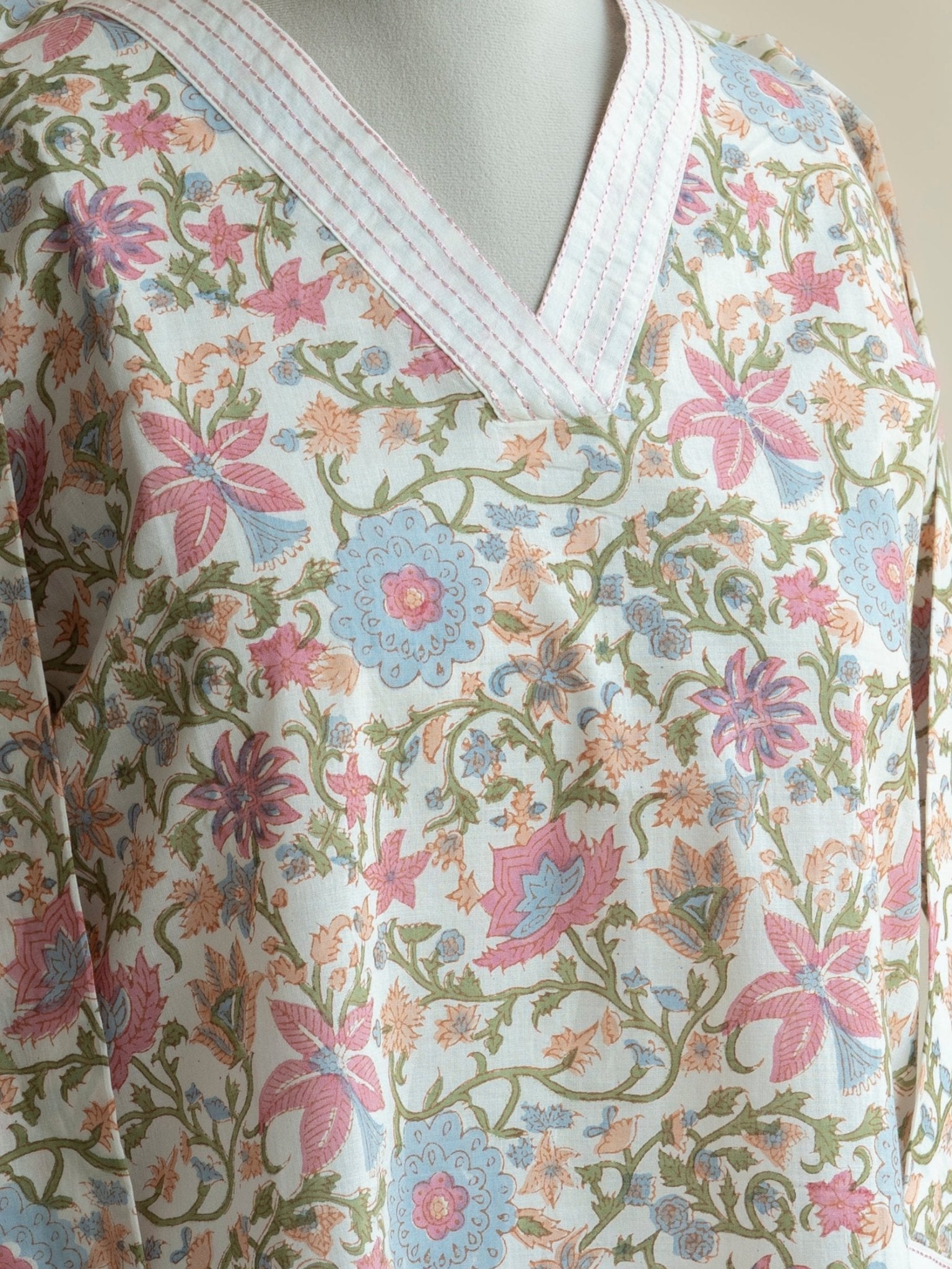 Sunena Cotton Block Printed Straight Kurta - AINA