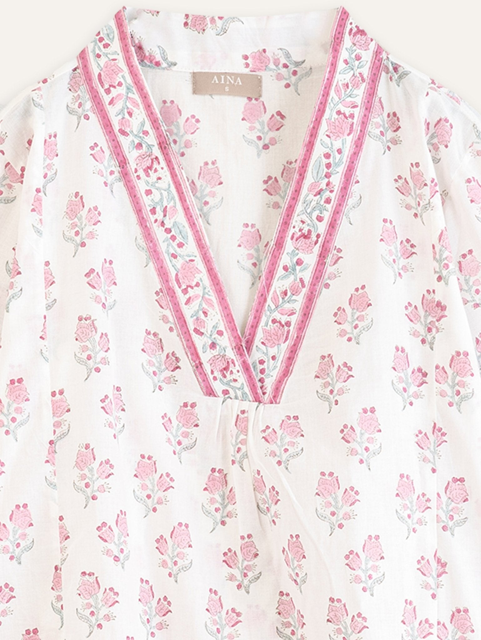 Sushmi Cotton Block Printed A Line Kurta - AINA