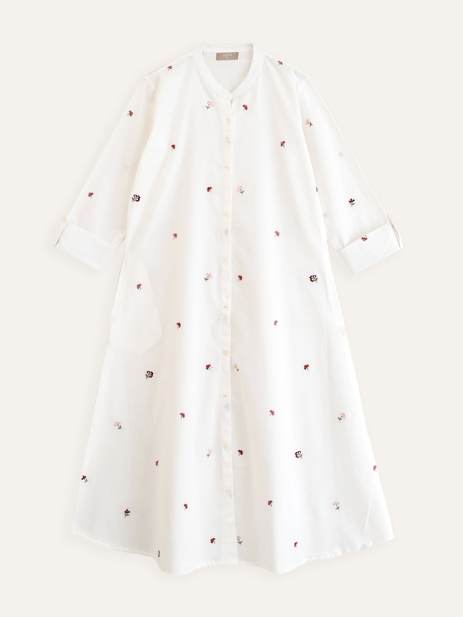 Swarna Cotton Handloom Embroidered A - Line Kurta - AINA