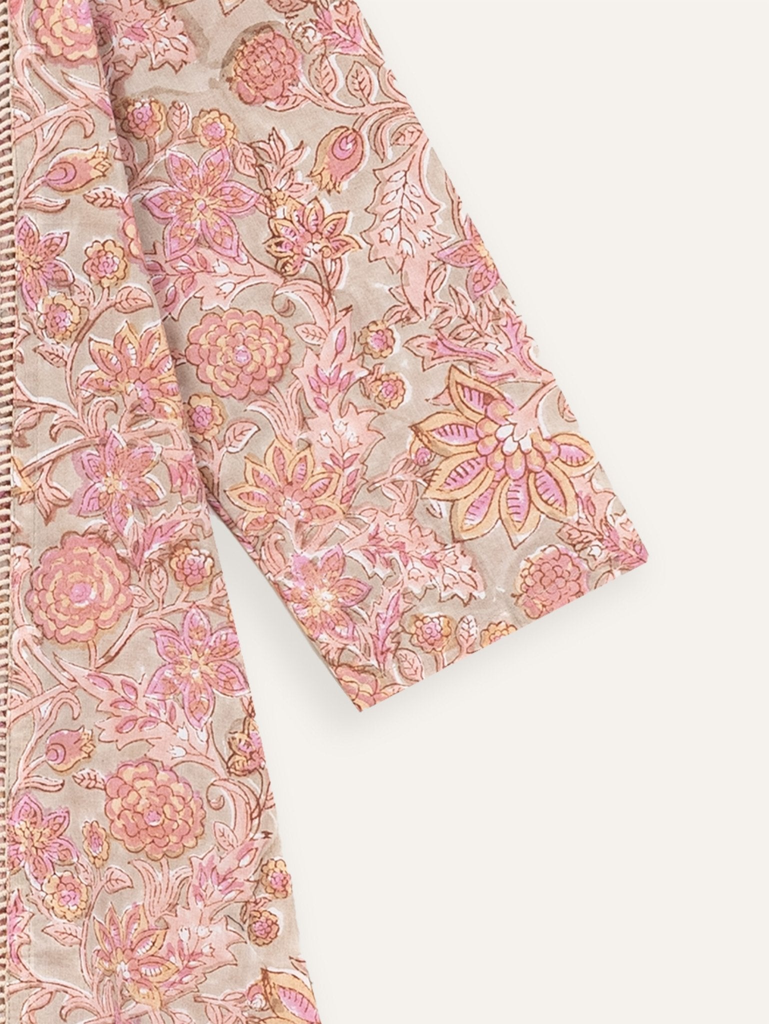 Tasmiya Cotton Block Printed A - Line Kurta - AINA