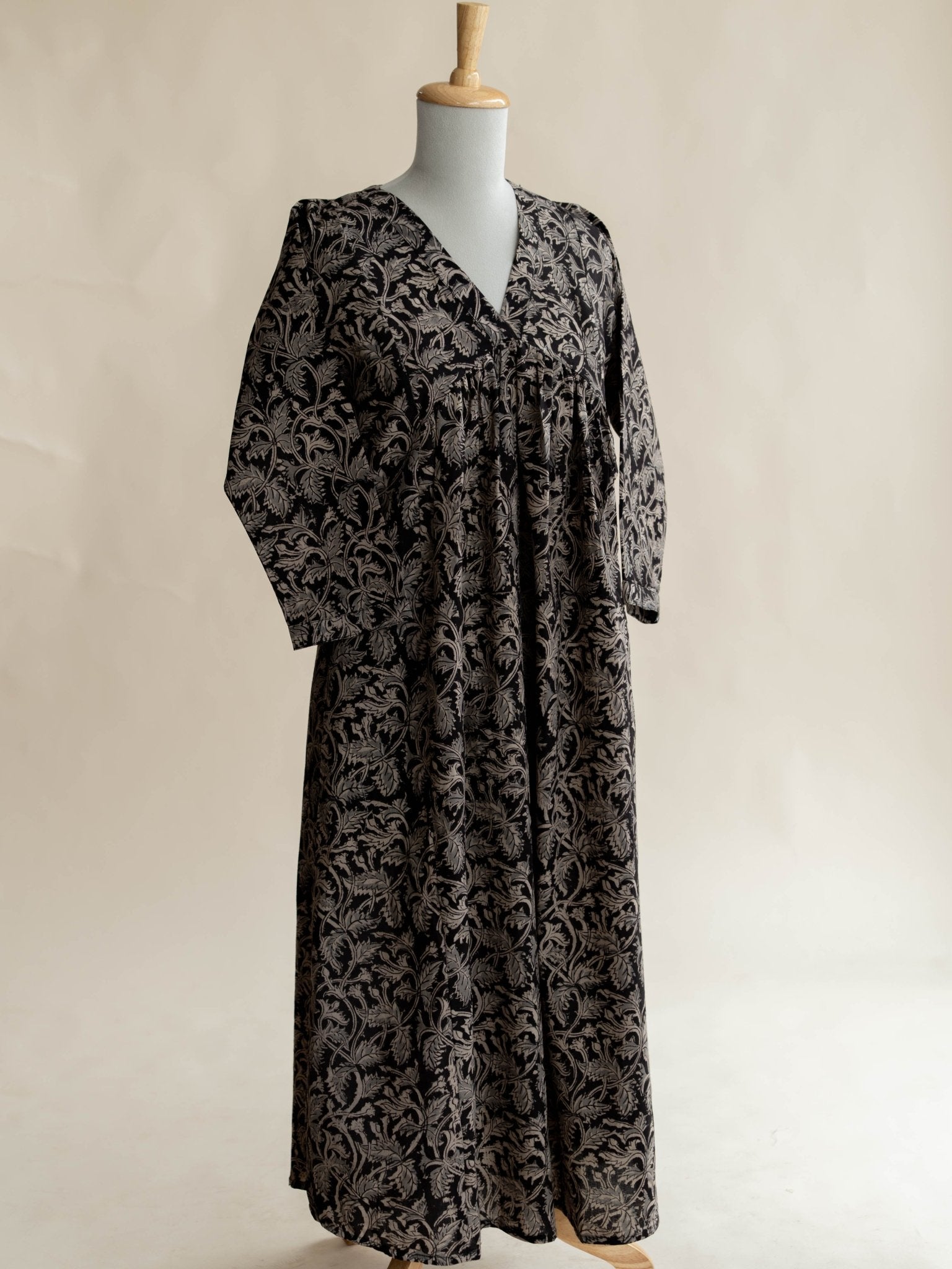 Trishaya Cotton Kalamkari Block Printed A - Line Kurta - AINA