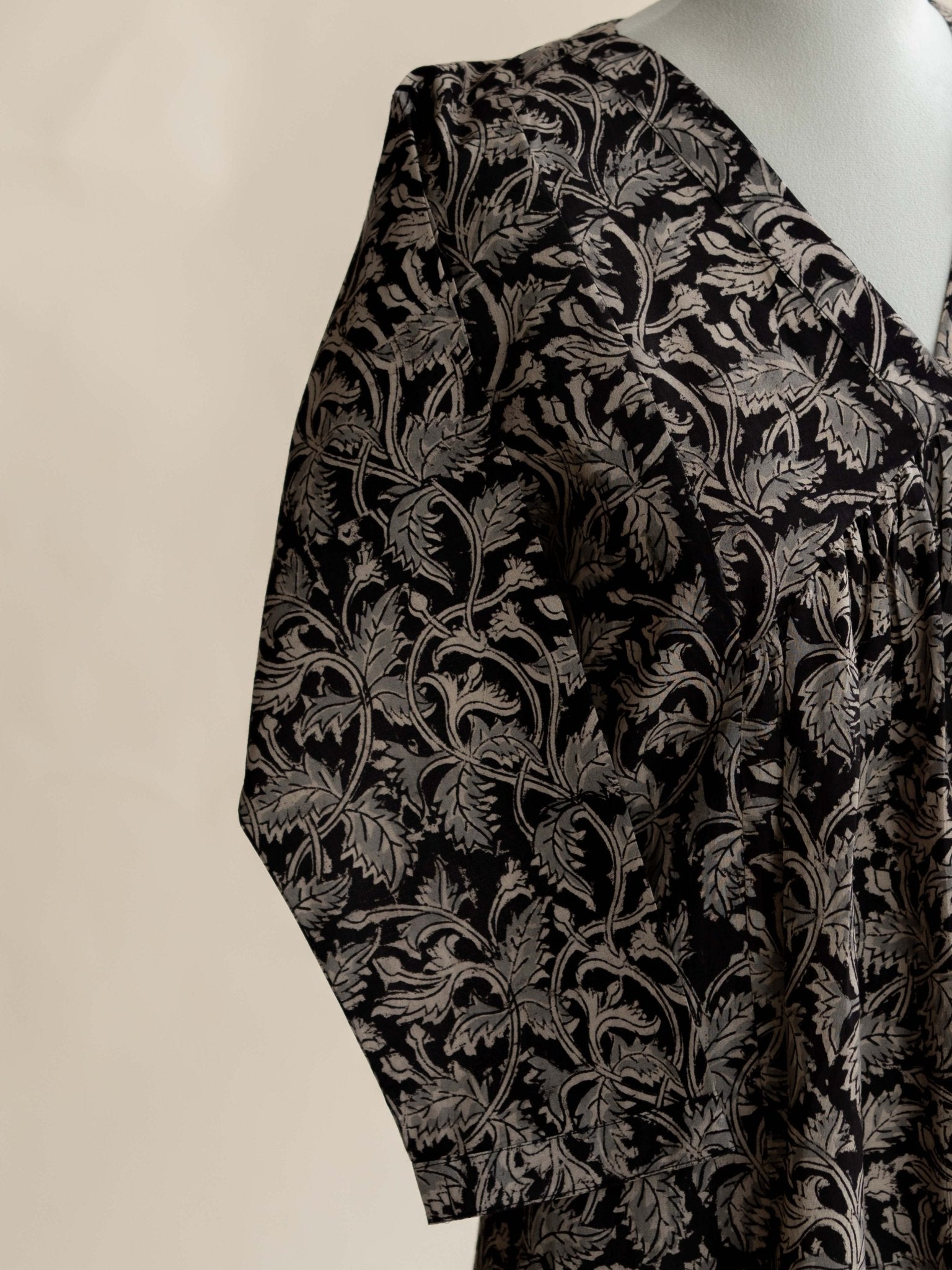 Trishaya Cotton Kalamkari Block Printed A - Line Kurta - AINA