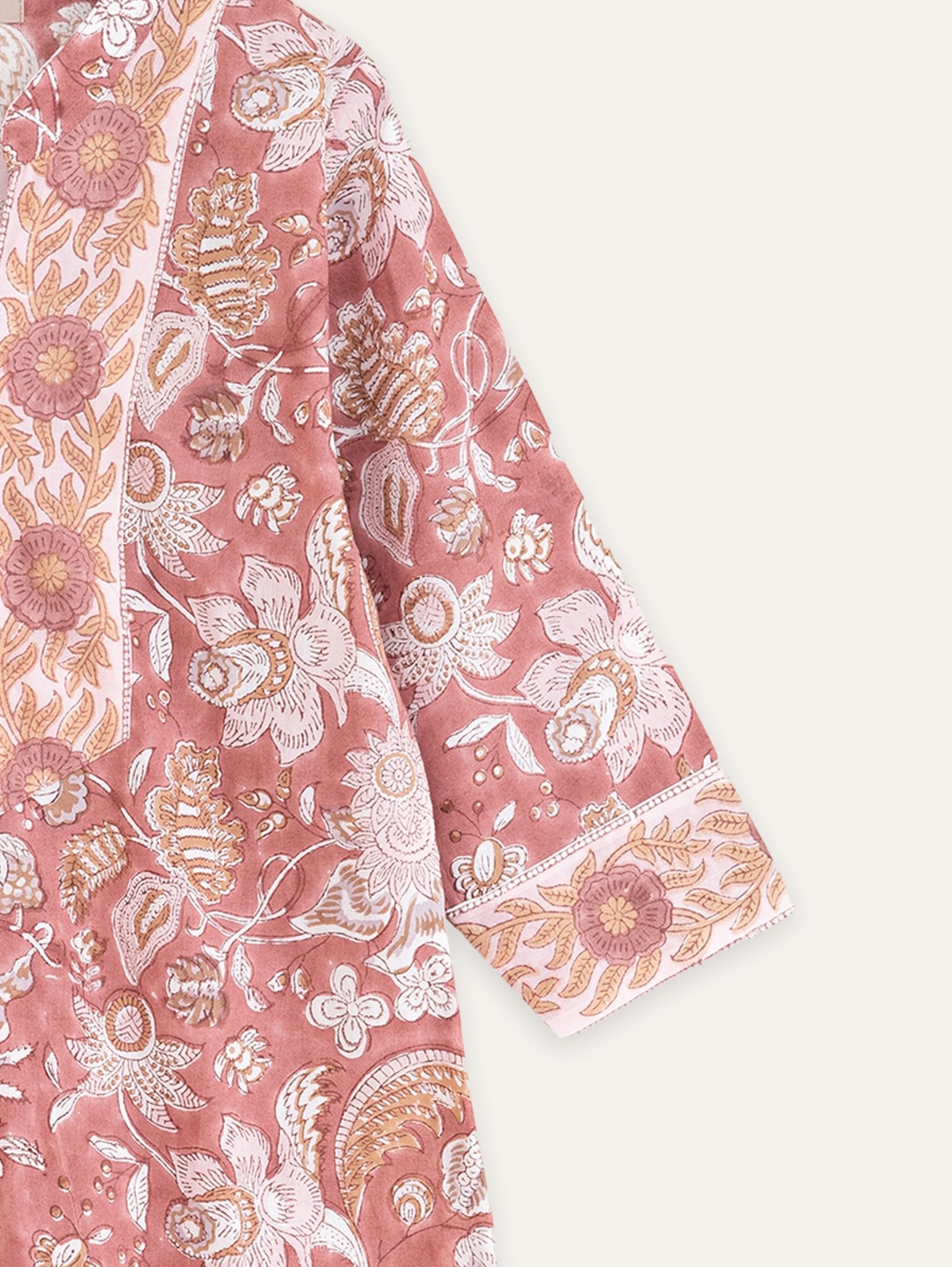 Vaidehi Cotton Block Printed Straight Kurta - AINA