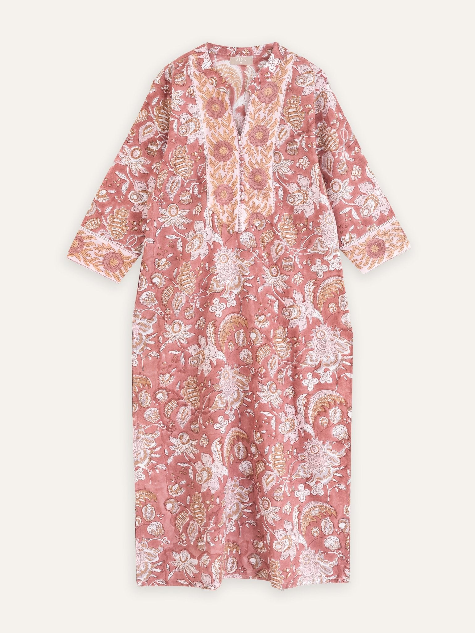 Vaidehi Cotton Block Printed Straight Kurta - AINA