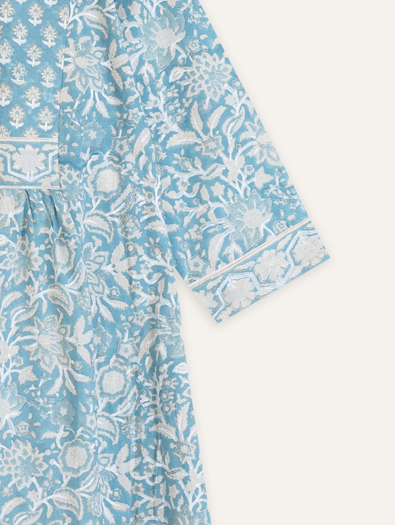 Vama Cotton Block Printed A - Line Kurta - AINA