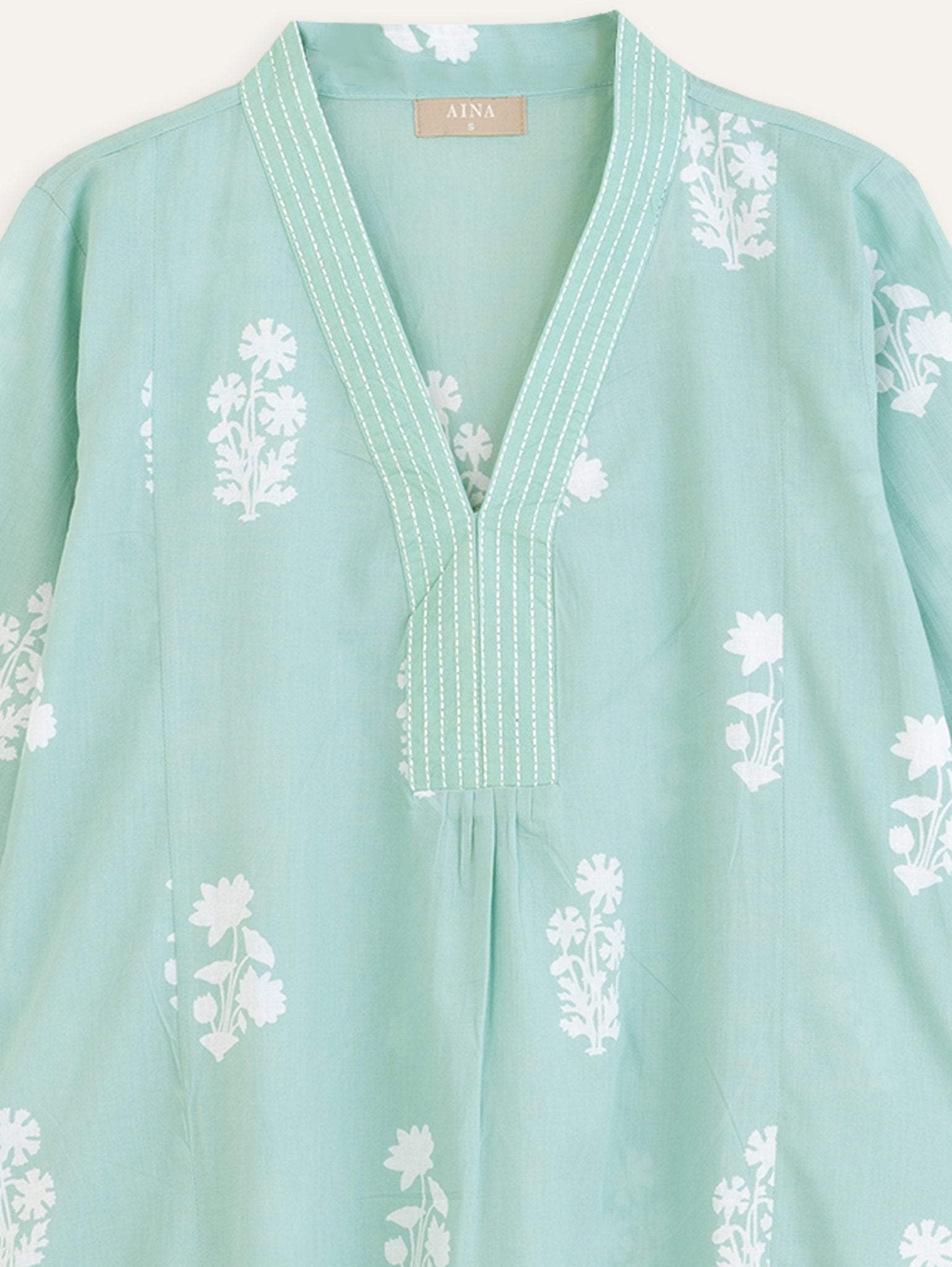 Vandana Cotton Block Printed A Line Kurta - AINA