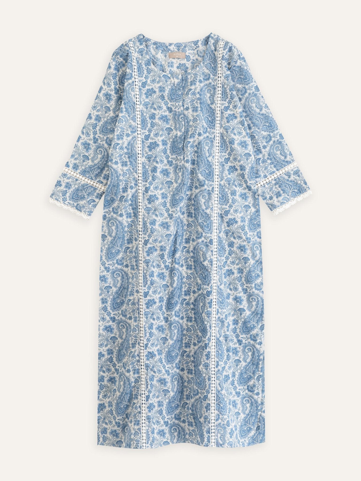 Vidisha Cotton Printed Straight Kurta - AINA