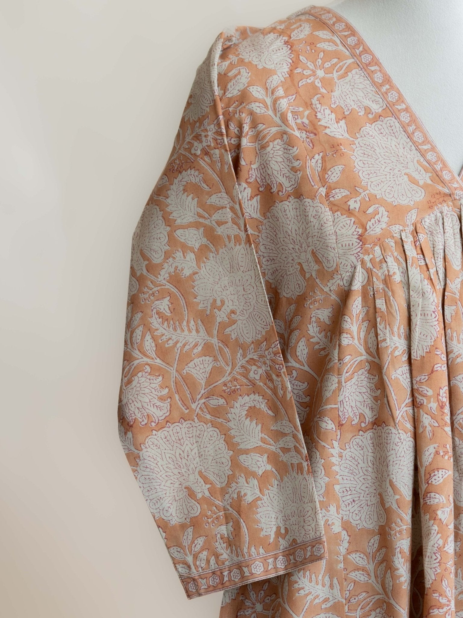 Vinya Cotton Block Printed A - Line Suit Set - AINA