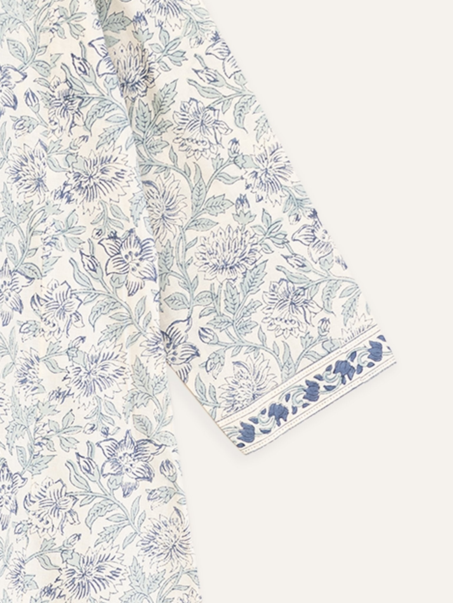 Wafa Cotton Block Printed A - Line Kurta - AINA