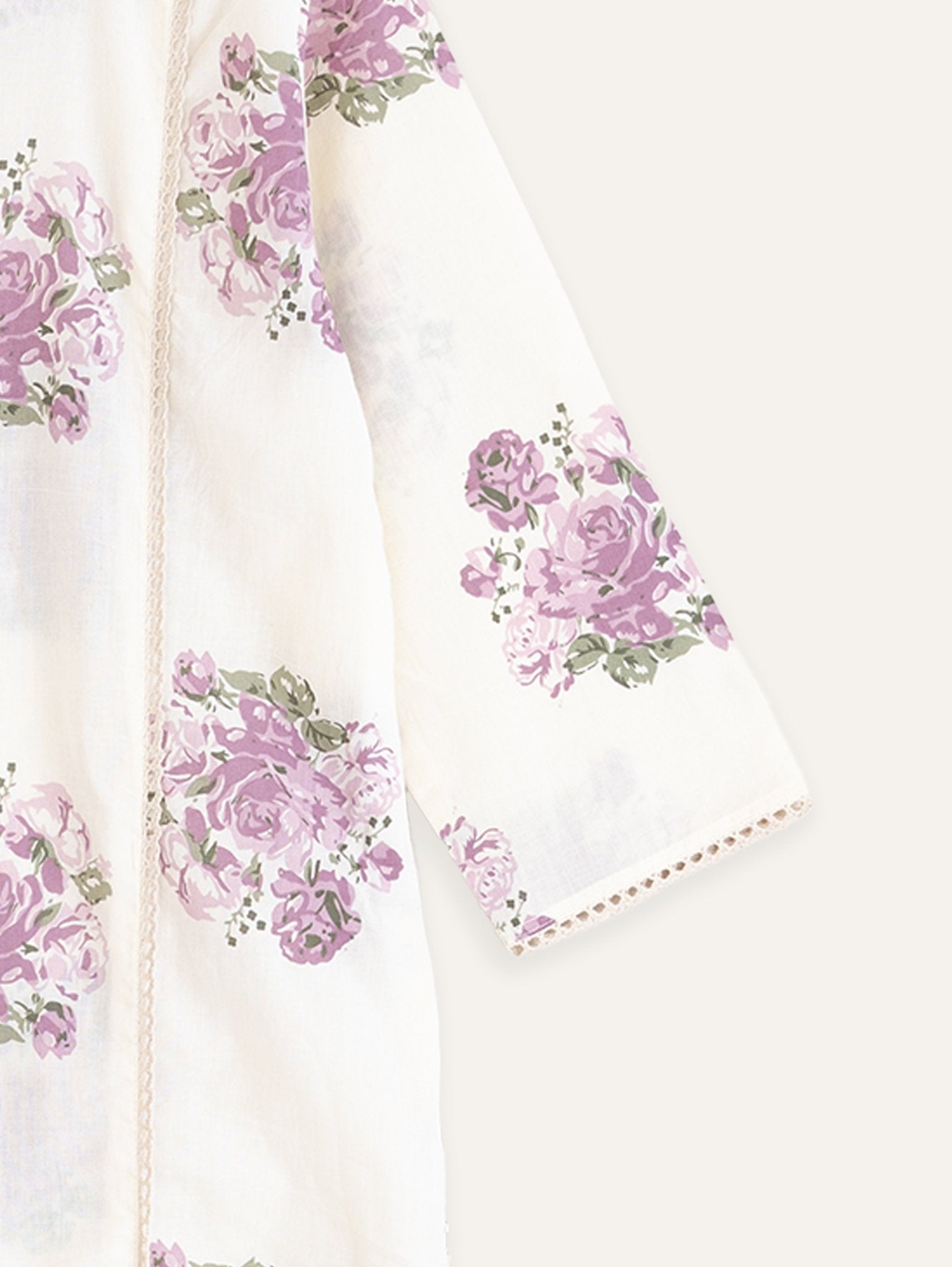 Wazhma Cotton Printed Straight Kurta - AINA
