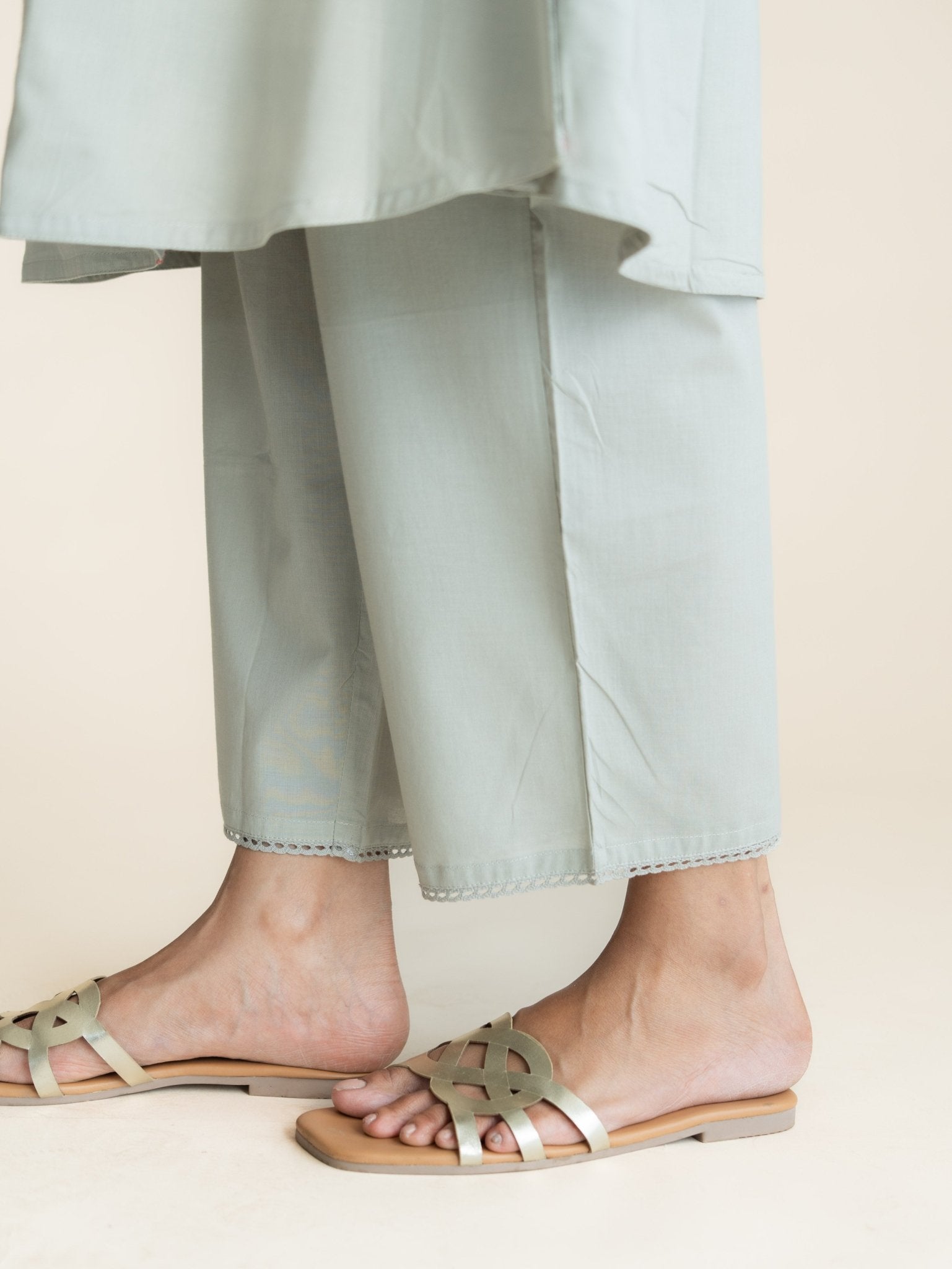 Zafira Cotton Embroidered Straight Suit Set - AINA