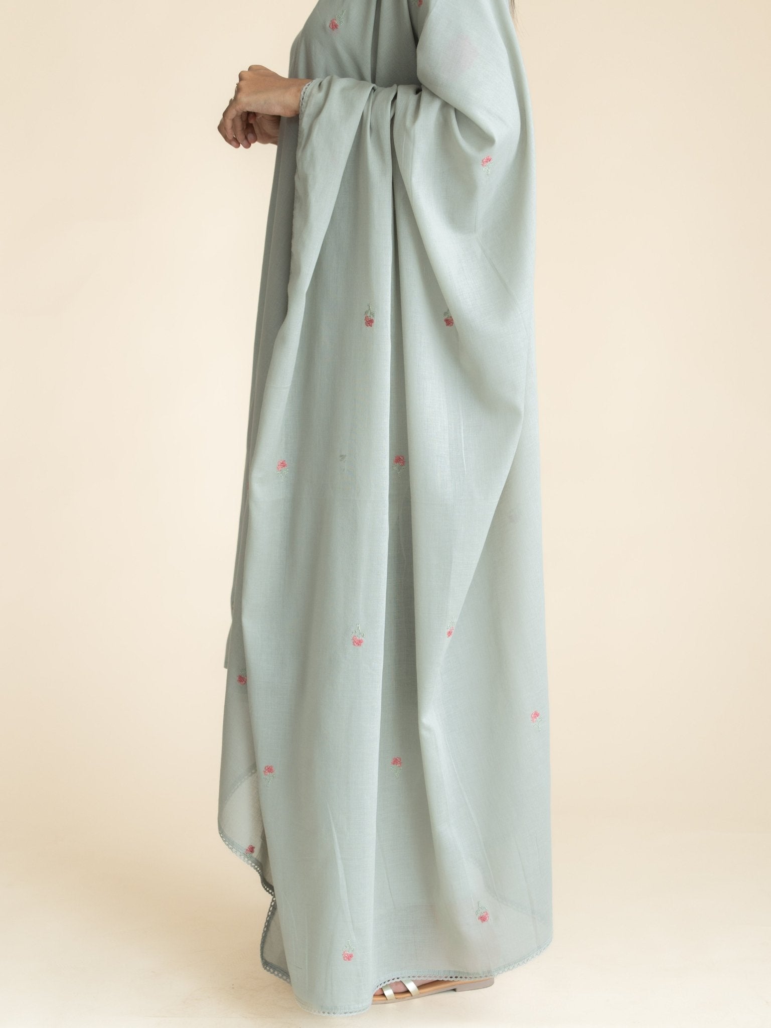 Zafira Cotton Embroidered Straight Suit Set - AINA