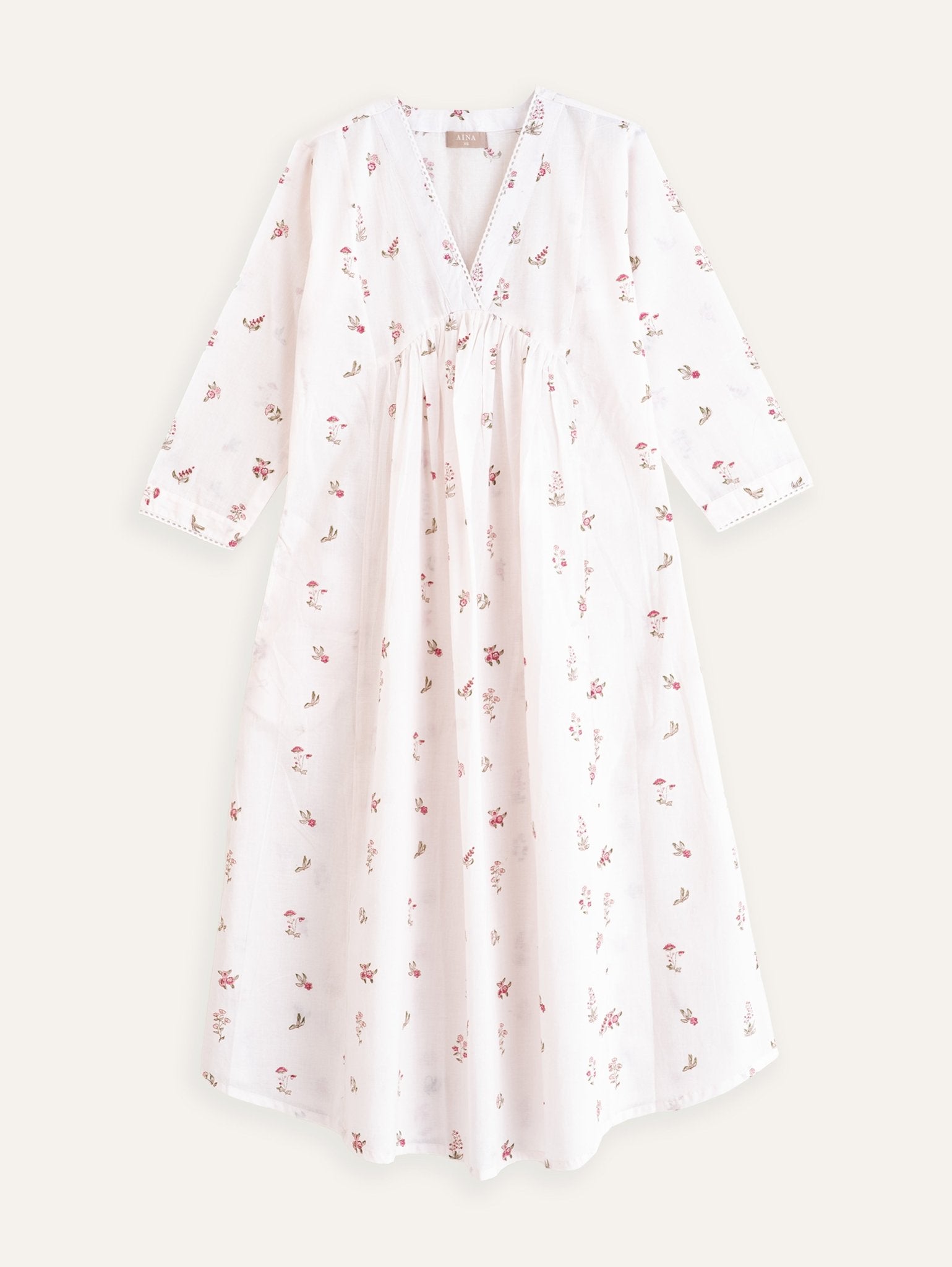 Zalfa Cotton Block Printed A - Line Kurta - AINA