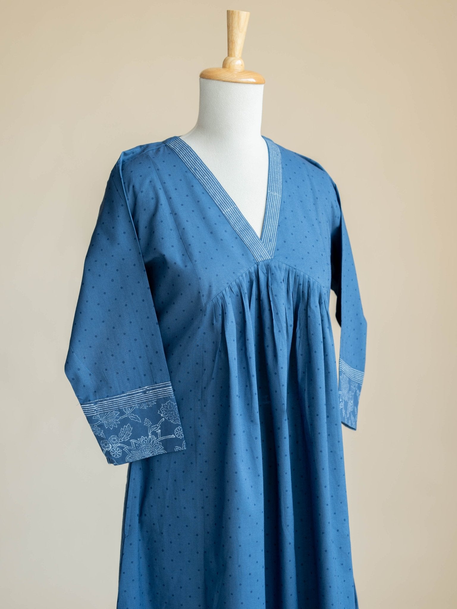 Zimri Cotton Block Printed A-Line Kurta