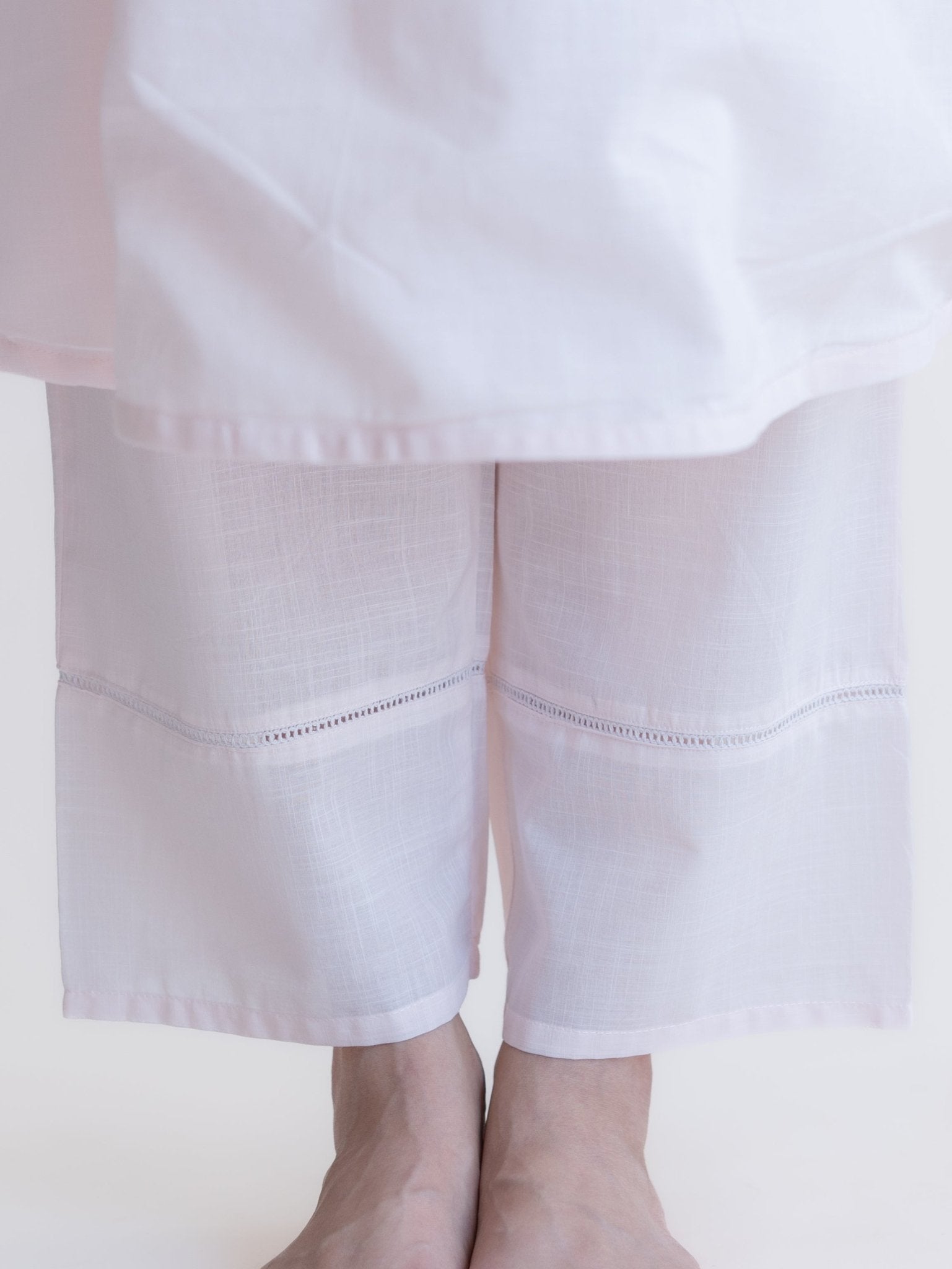 Zimryn Cotton Embroidered A - Line Suit Set - AINA