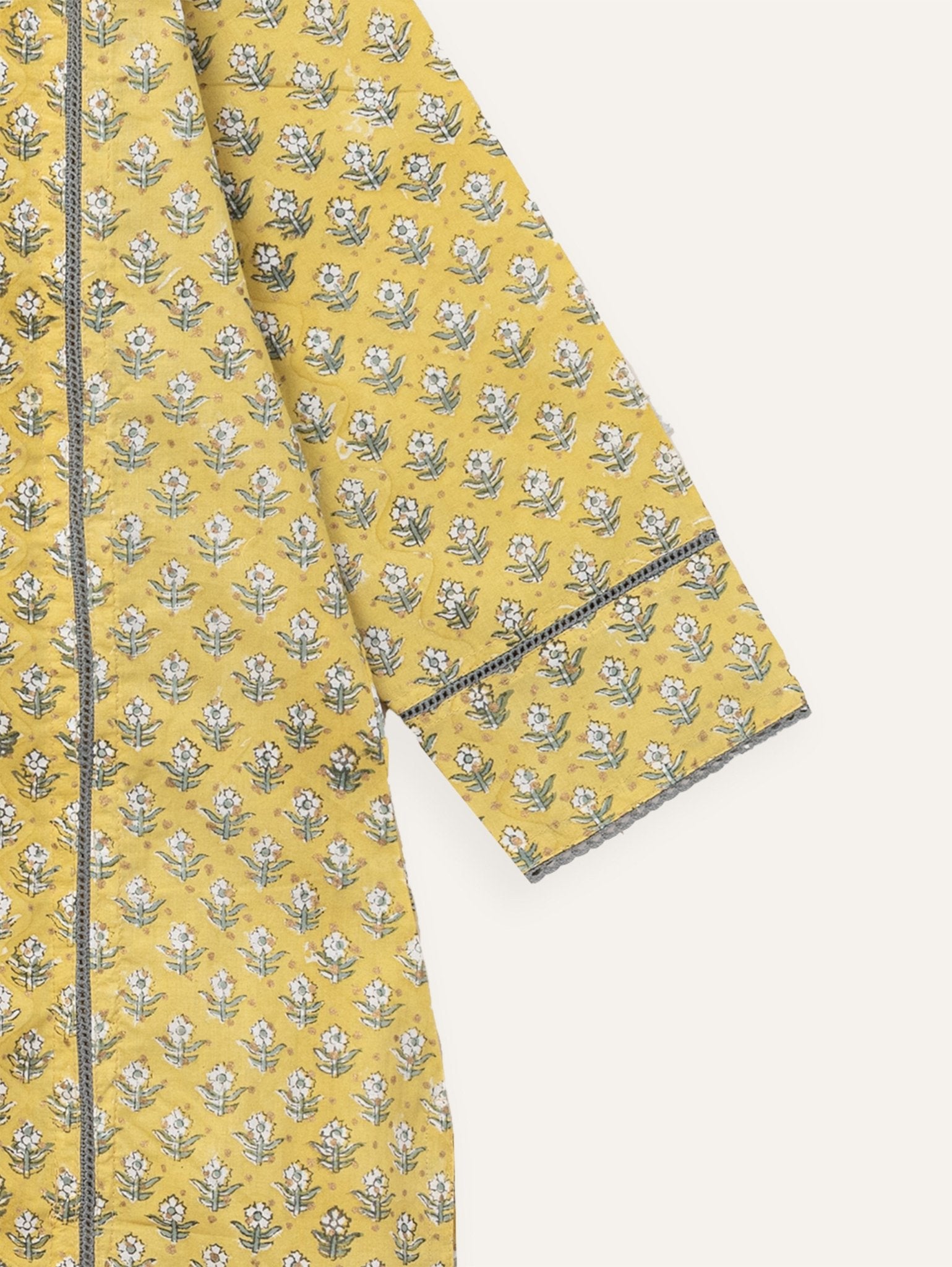 Ziva Cotton Block Printed Straight Kurta - AINA