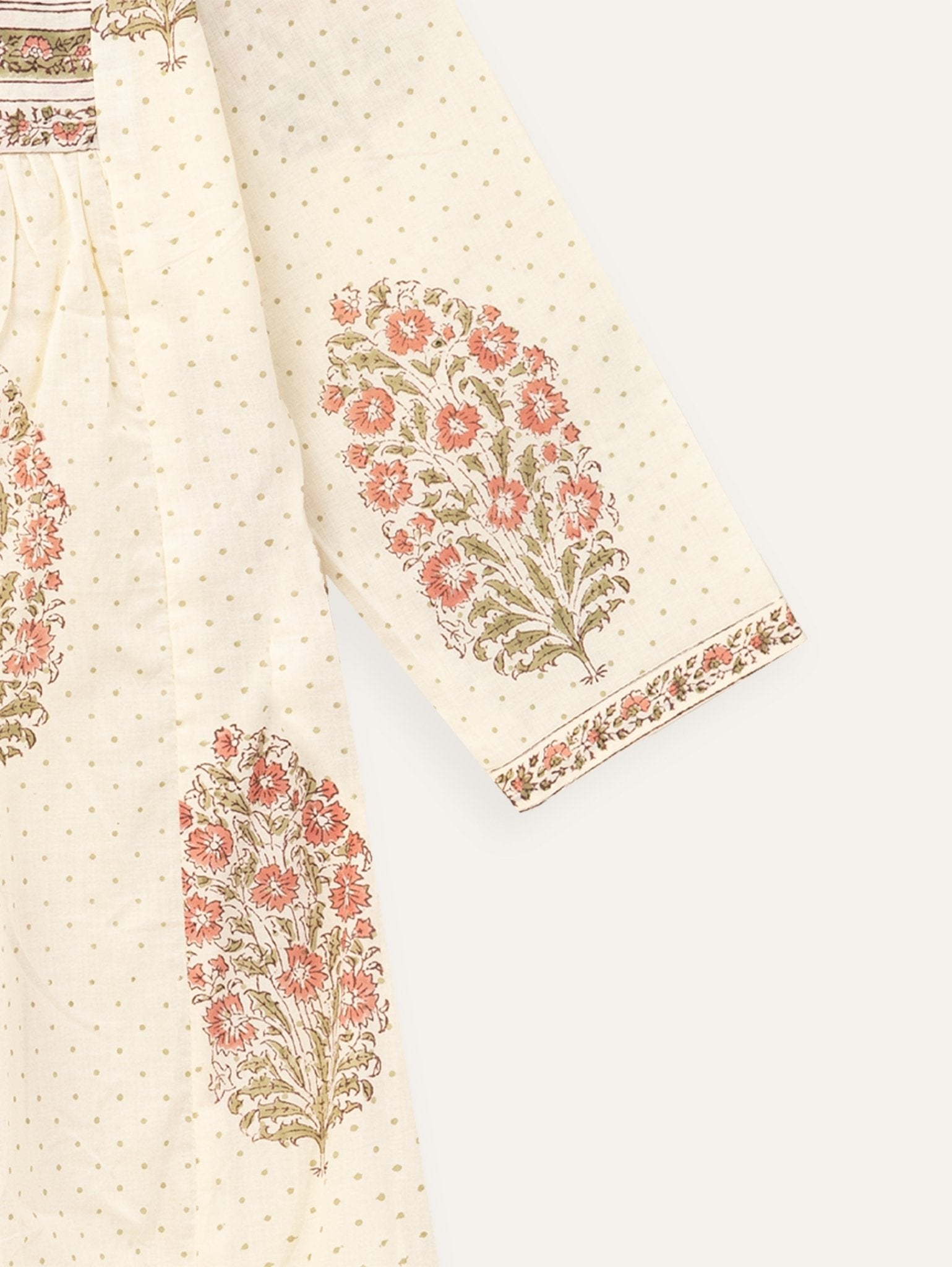 Ziya Cotton Block Printed A - Line Kurta - AINA