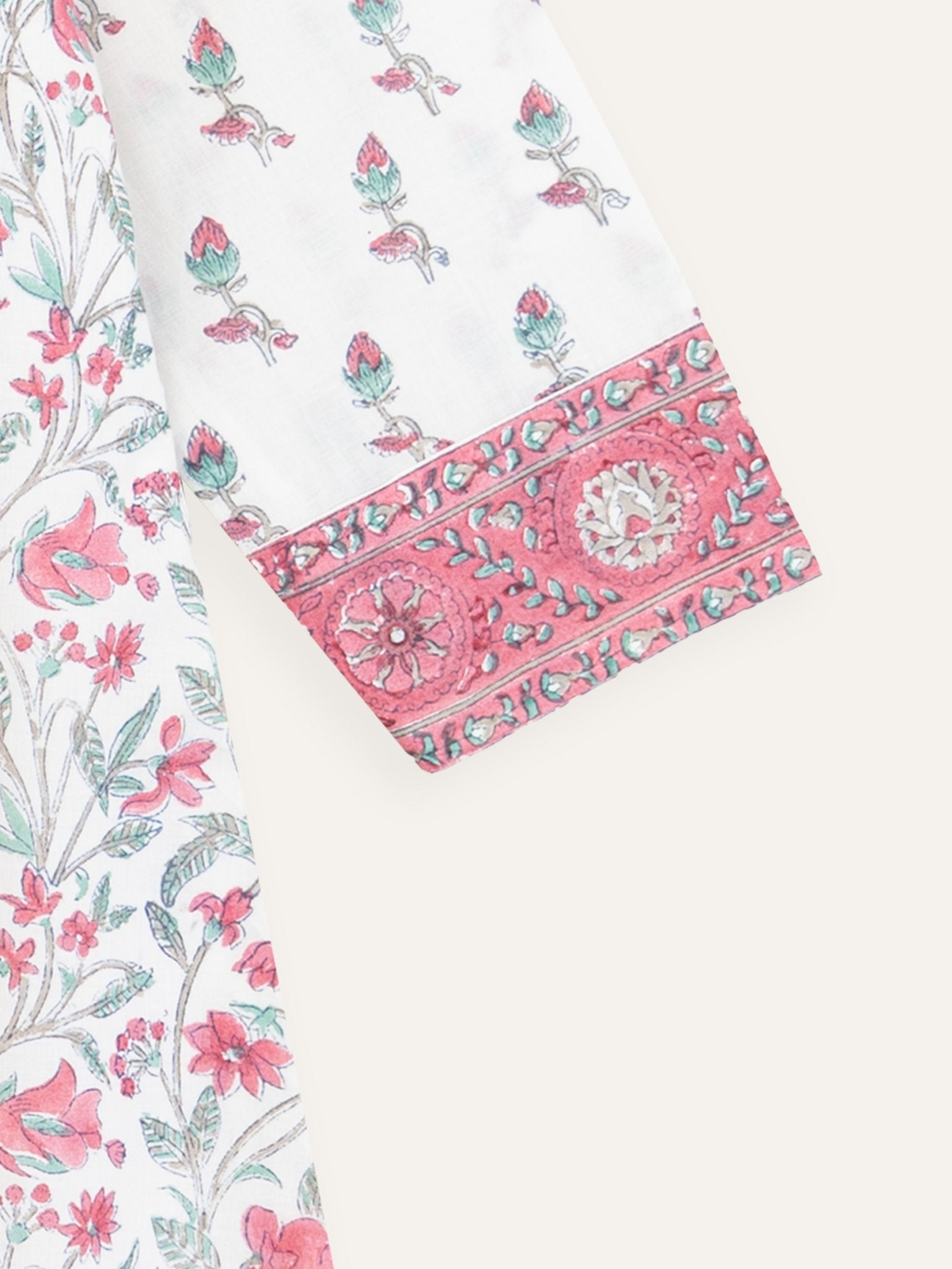 Zyrah Cotton Block Printed A - Line Kurta - AINA