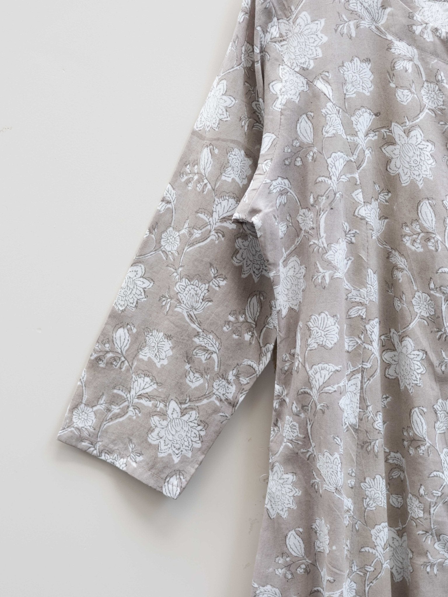 Cotton Block Printed A Line Kurta - AINA