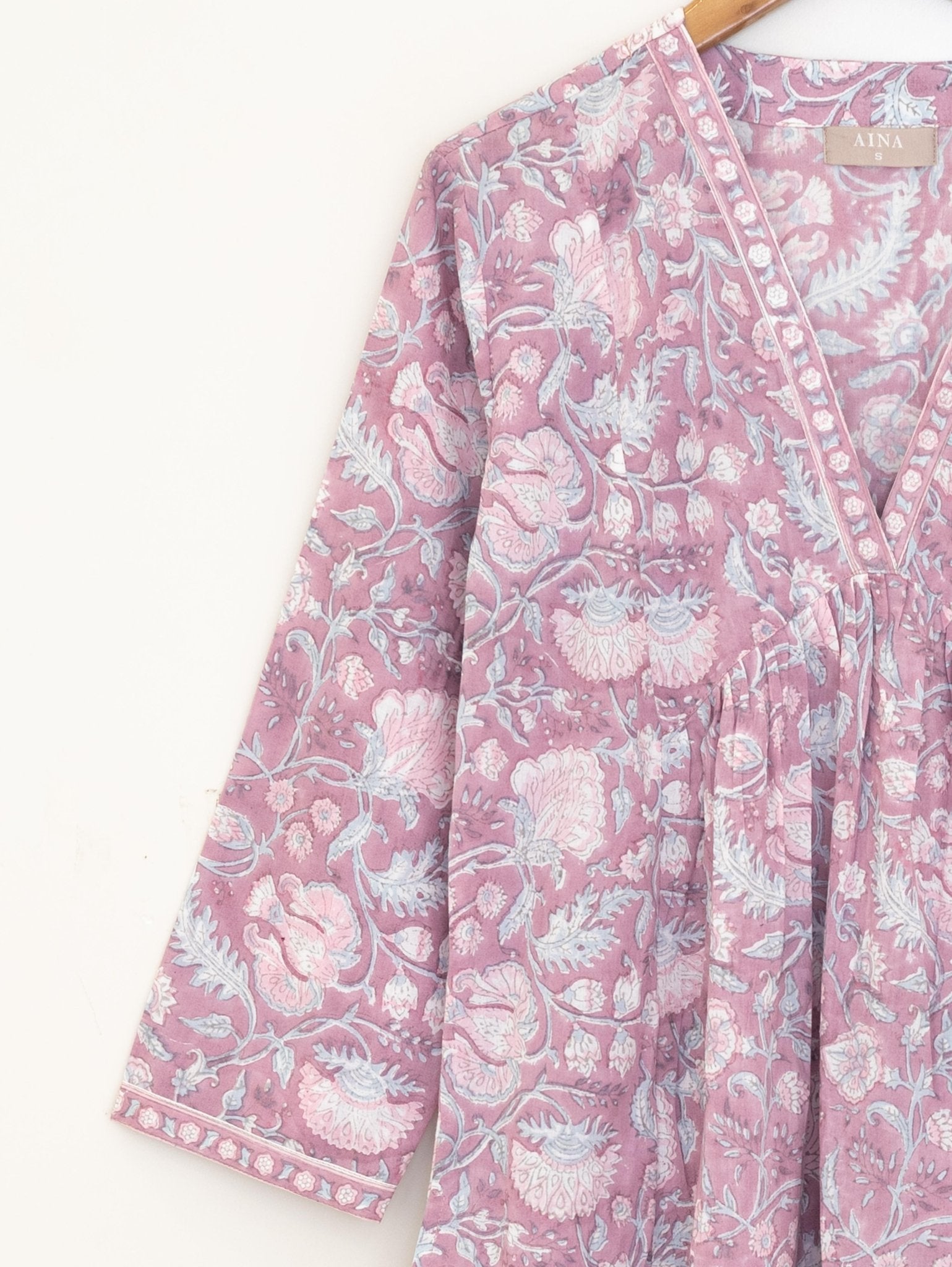 Cotton Block Printed A-Line Kurta - AINA