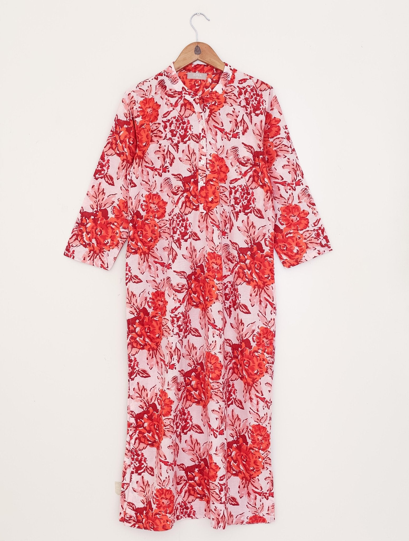 Cotton Block Printed Straight Kurta - AINA