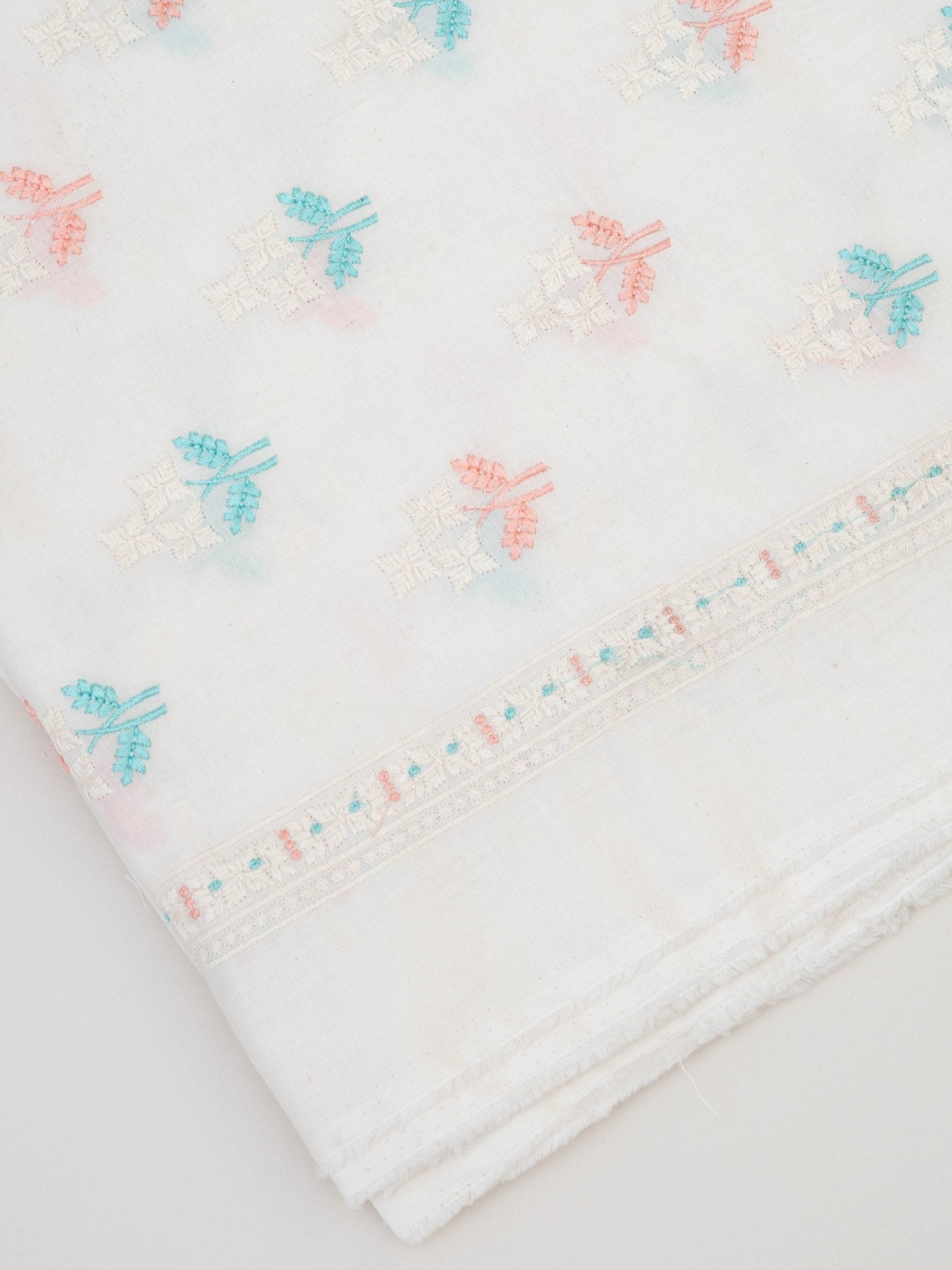 Cotton Embroidered Fabric - AINA