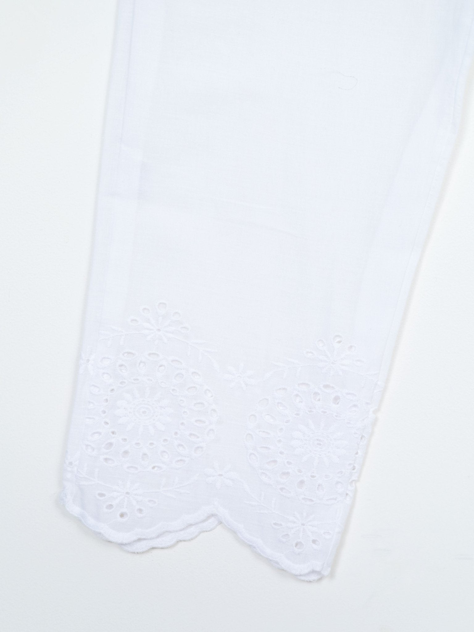 Cotton Embroidered Straight Pant - AINA