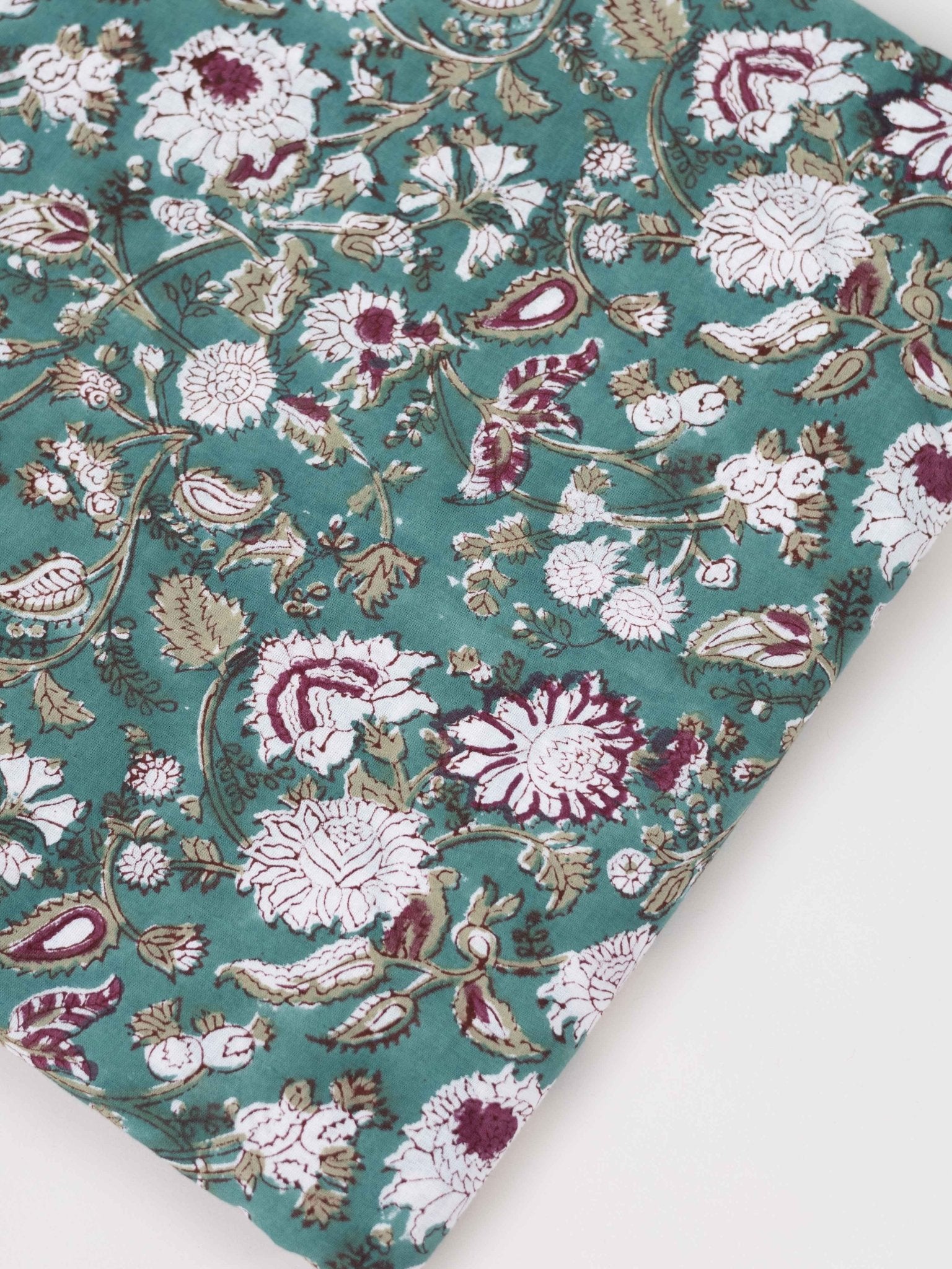 Cotton Hand Block Print Fabric - AINA