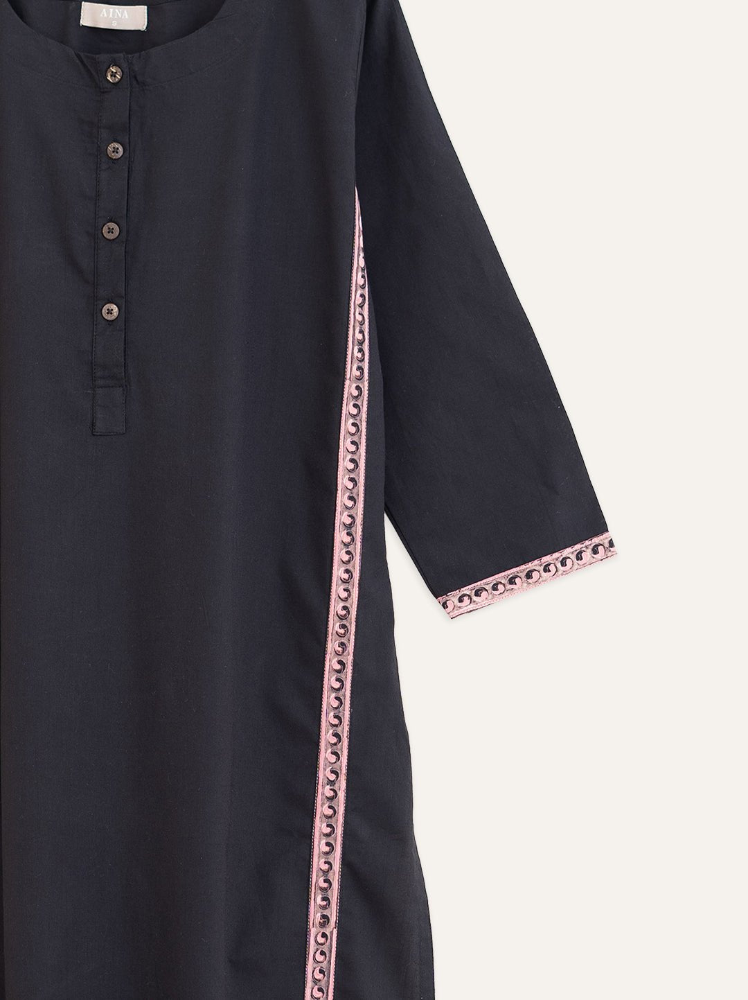 Cotton Plain Straight Kurta - AINA
