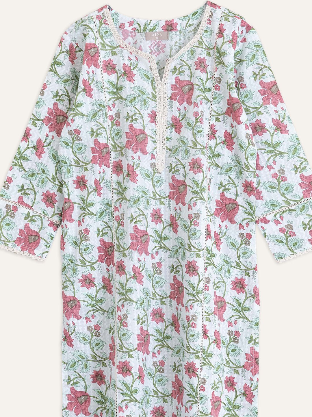 Cotton Printed Straight Kurta - AINA