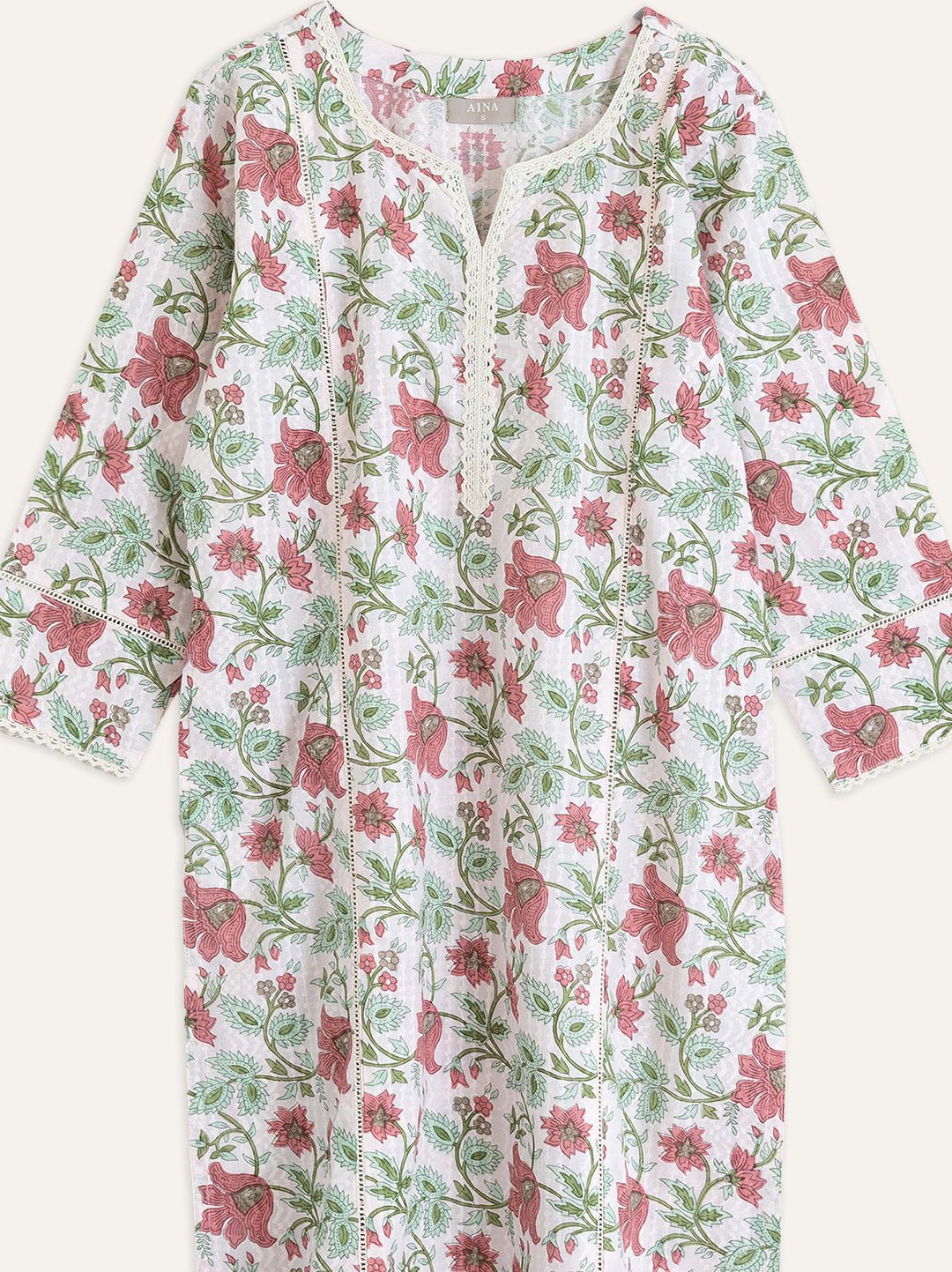 Cotton Printed Straight Kurta - AINA