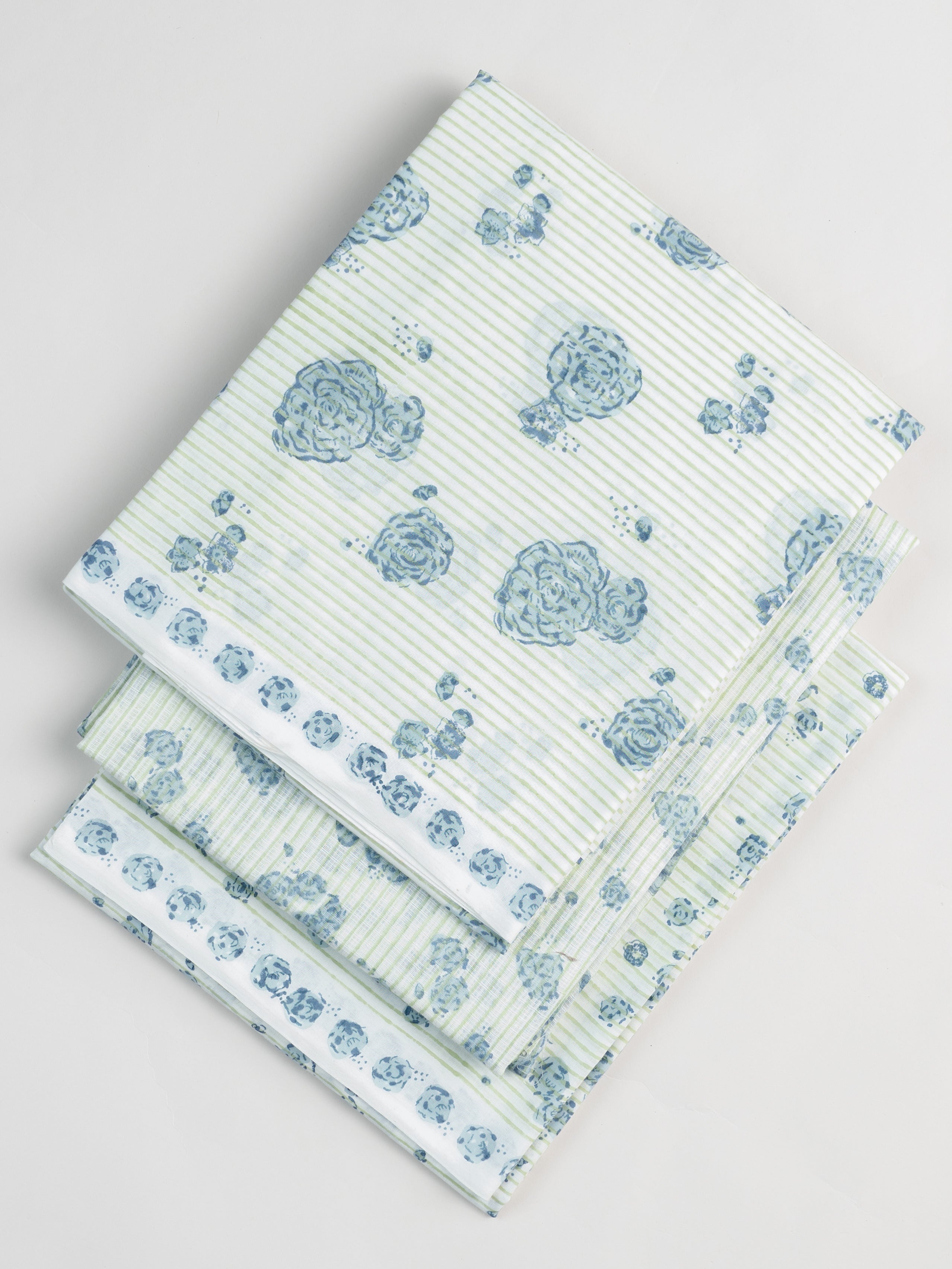 Nagma Cotton Block Printed Unstitched Suit Set - 3 Piece