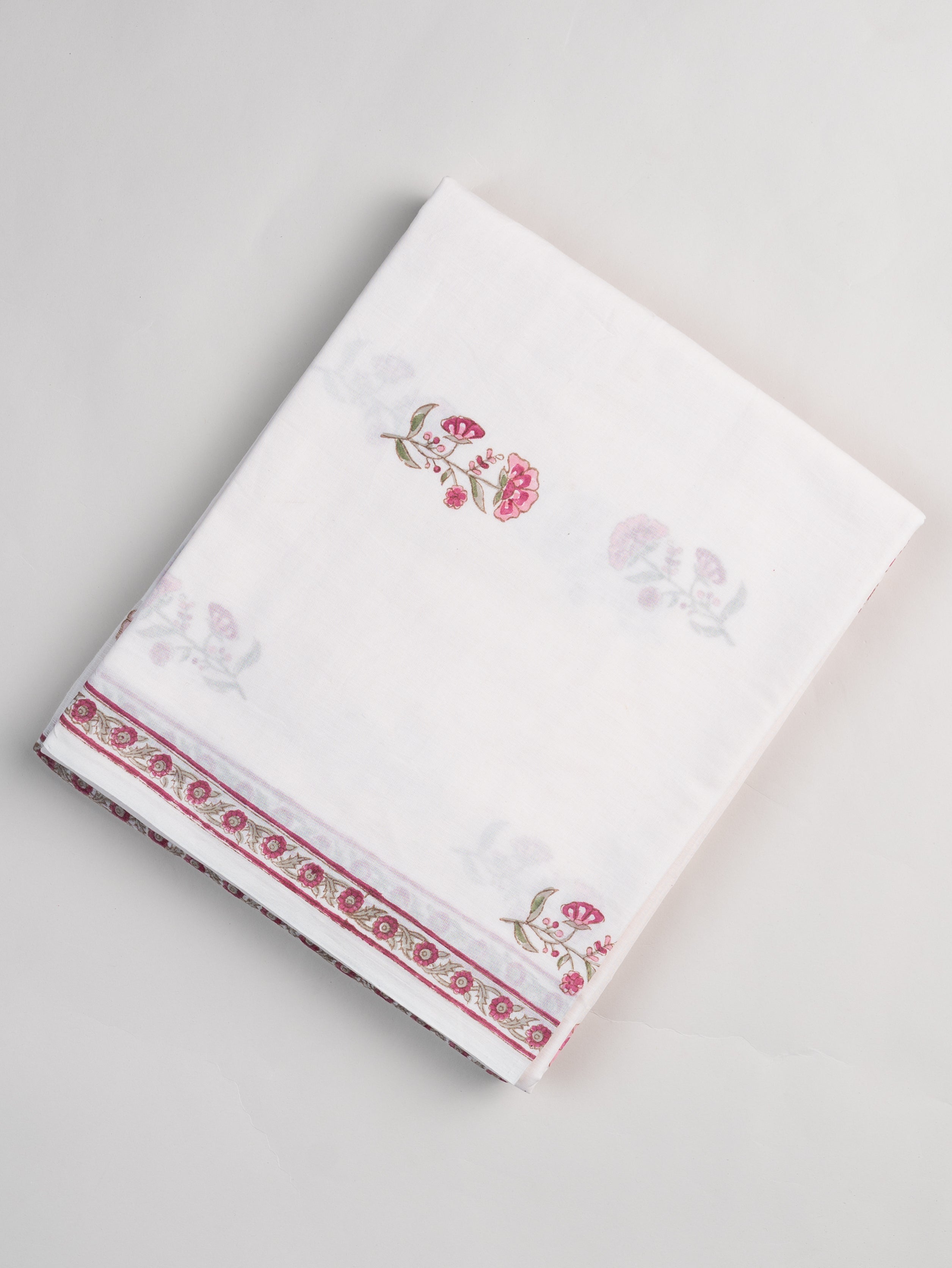 Harshitha Cotton Block Printed Unstitched Suit Set - 3 Piece