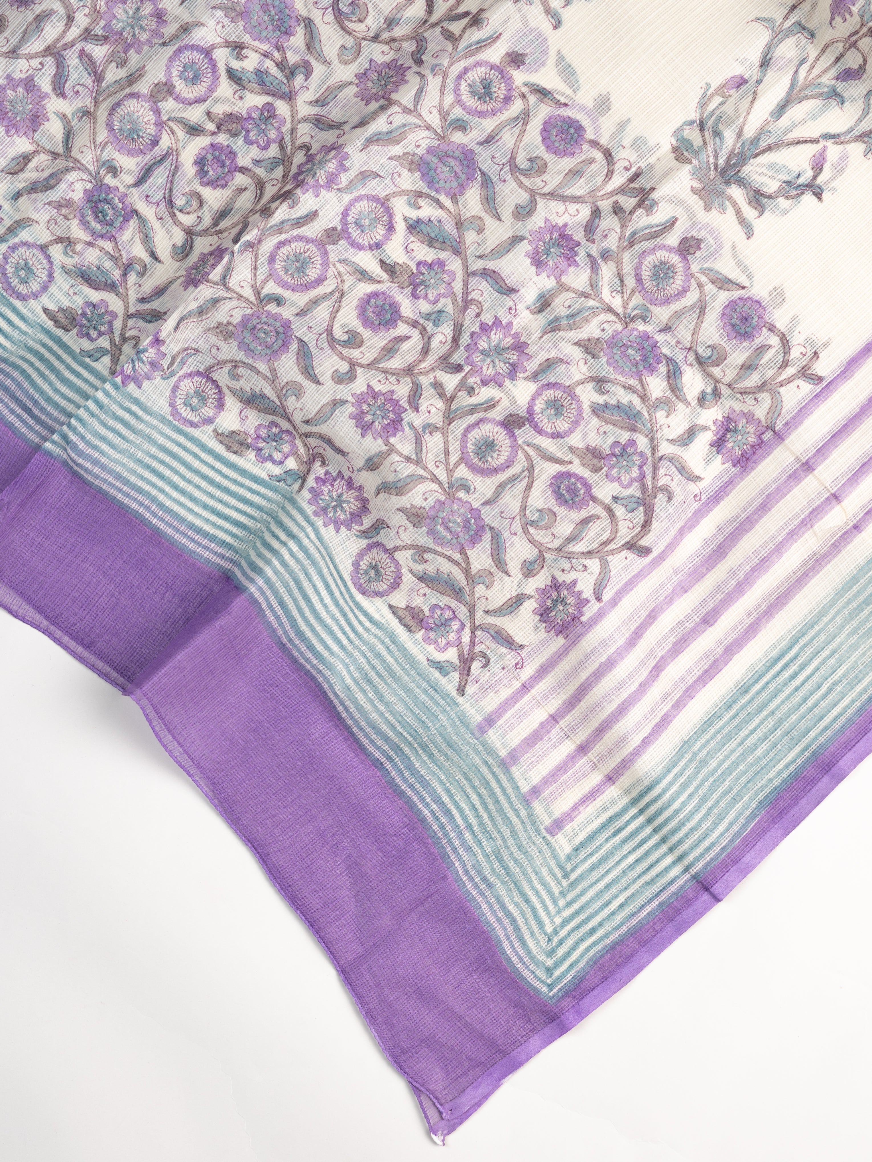 Hema Cotton Block Printed Unstitched Suit Set - 3 Piece
